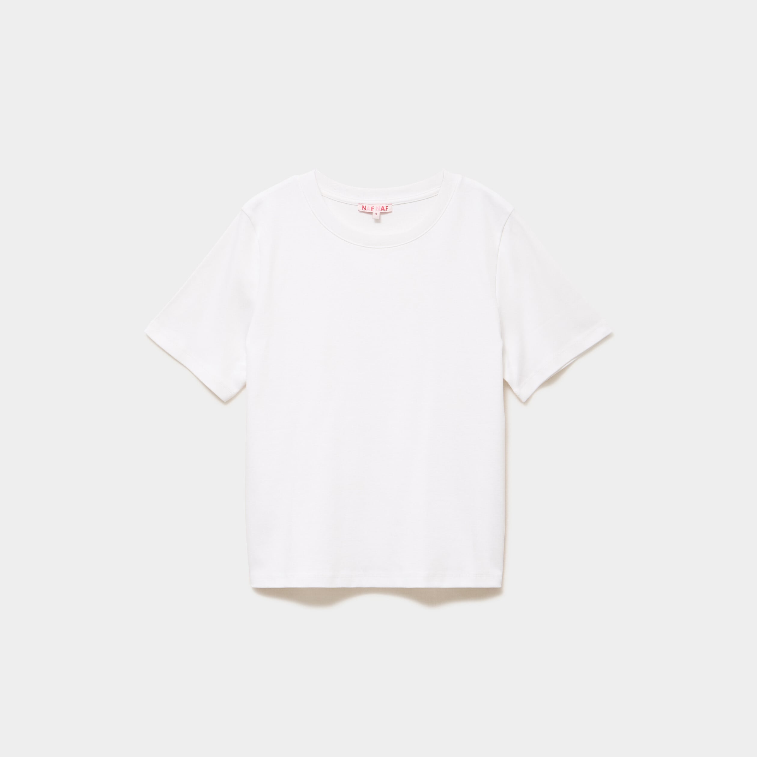 T-shirt manches courtes col rond coton blanc femme