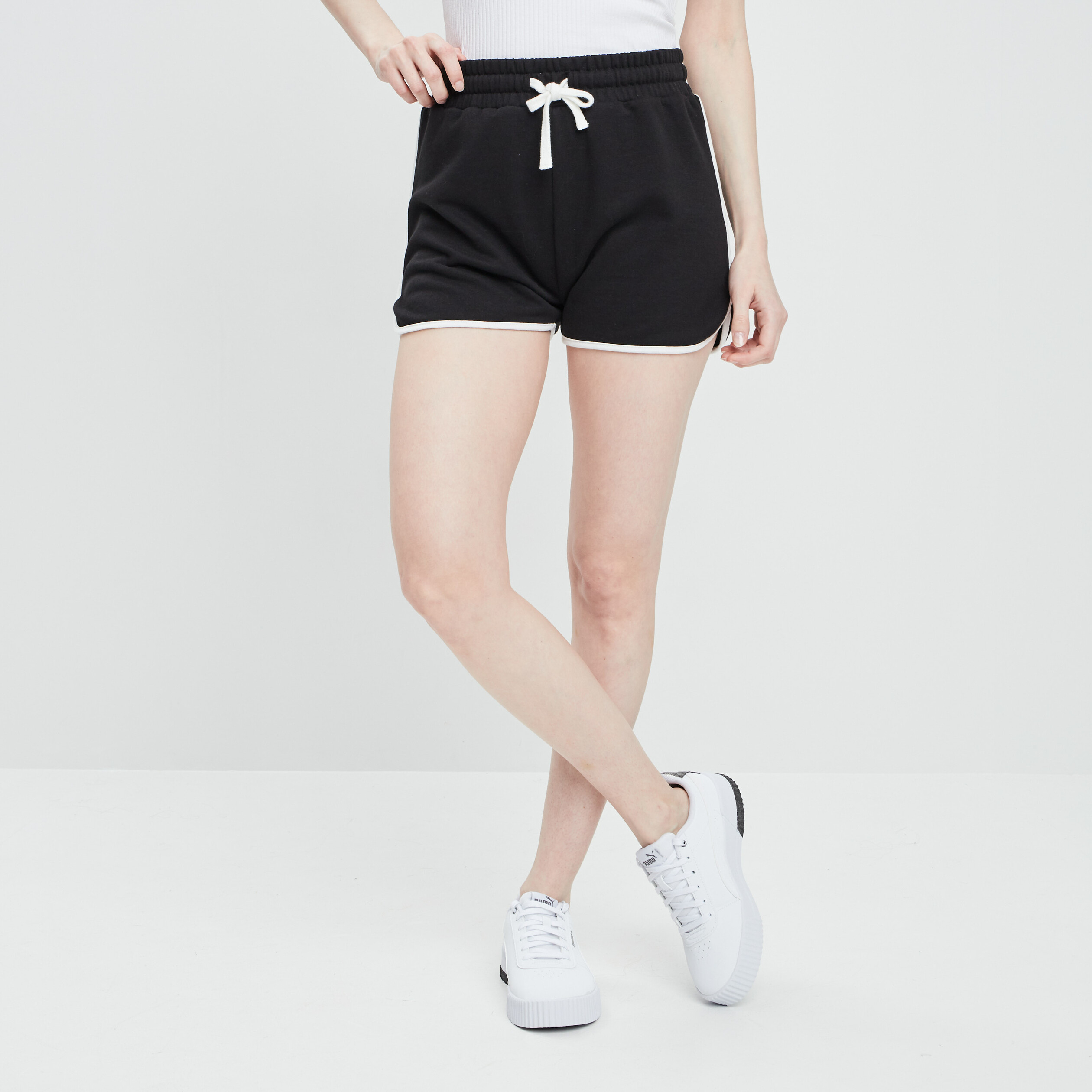 Short ajustable noir femme