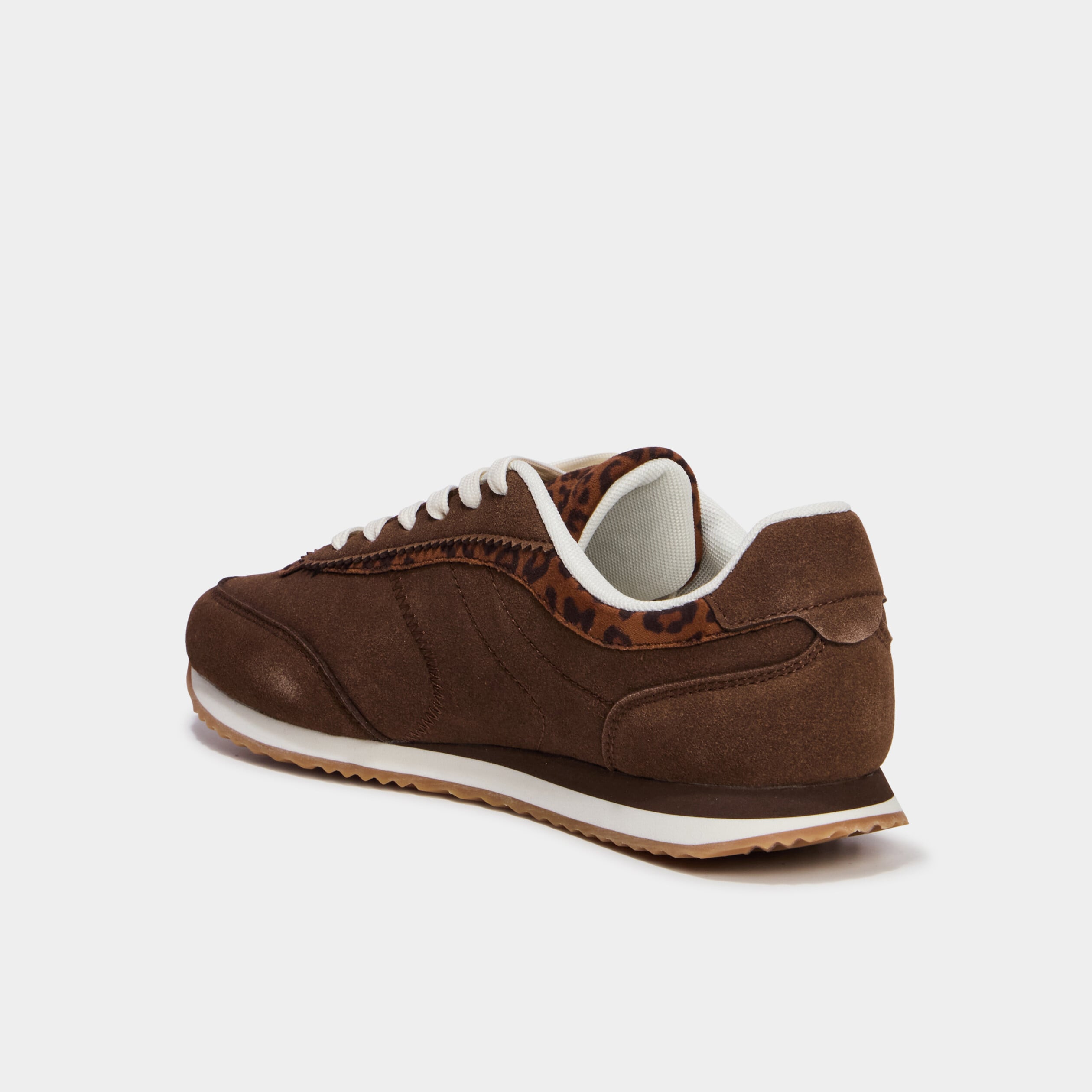 Baskets su&eacute;dine &agrave; lacets multicolore femme