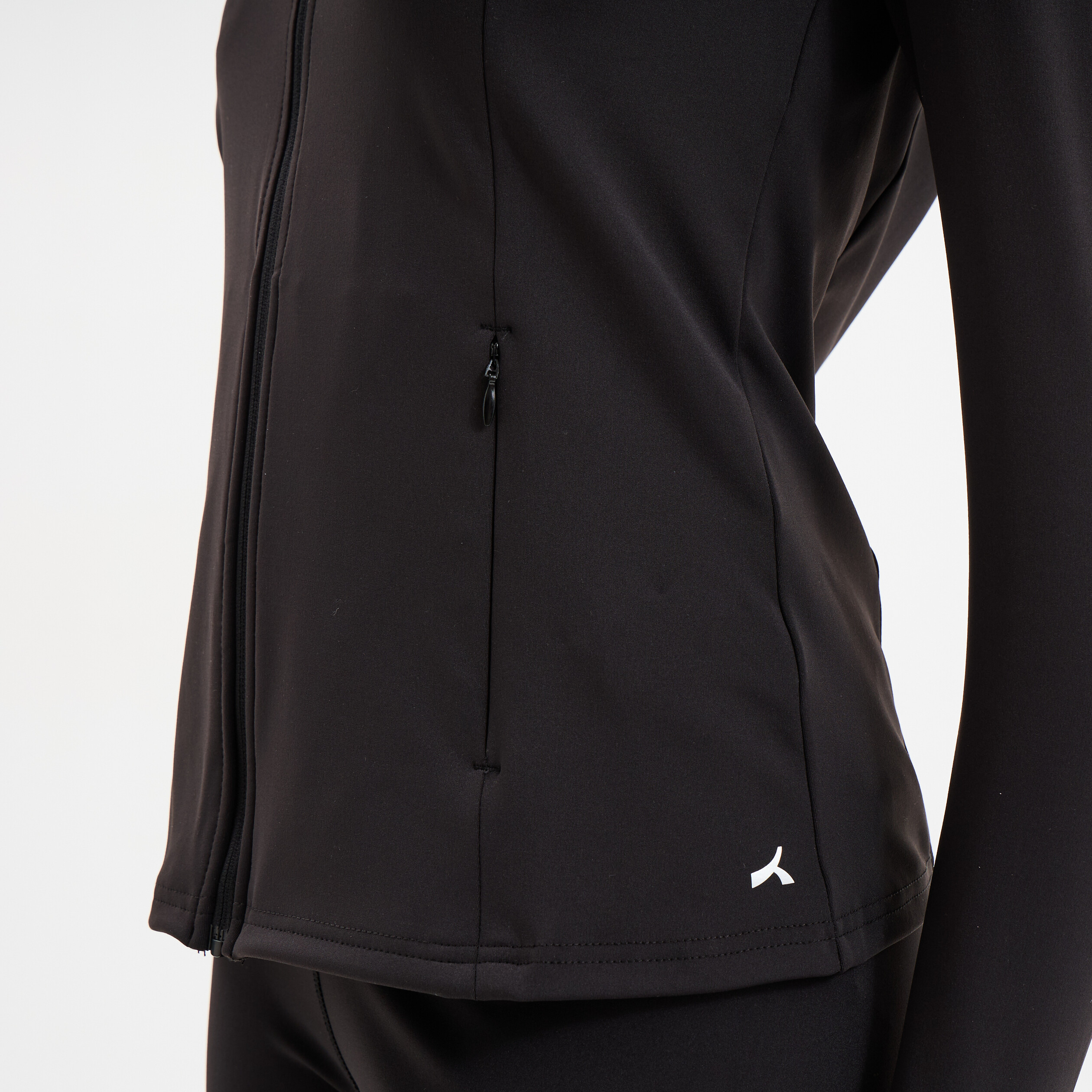 Veste de sport ajust&eacute;e avec fermeture noir femme