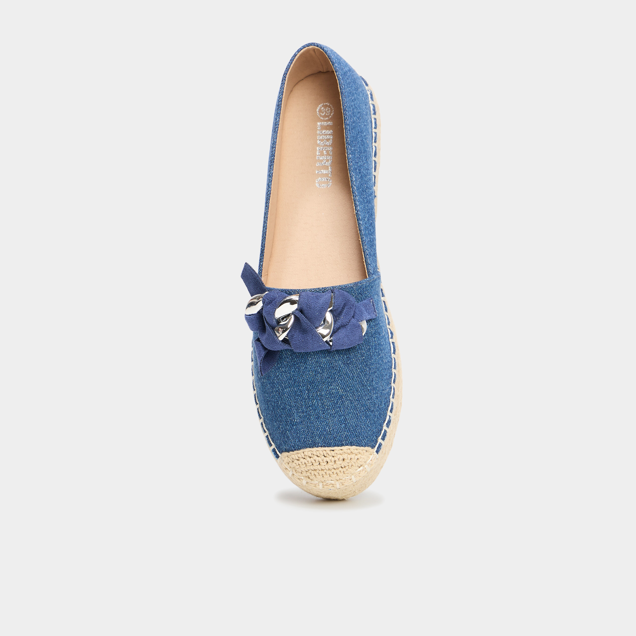 Espadrilles plateformes &agrave; boucle Liberto bleu femme