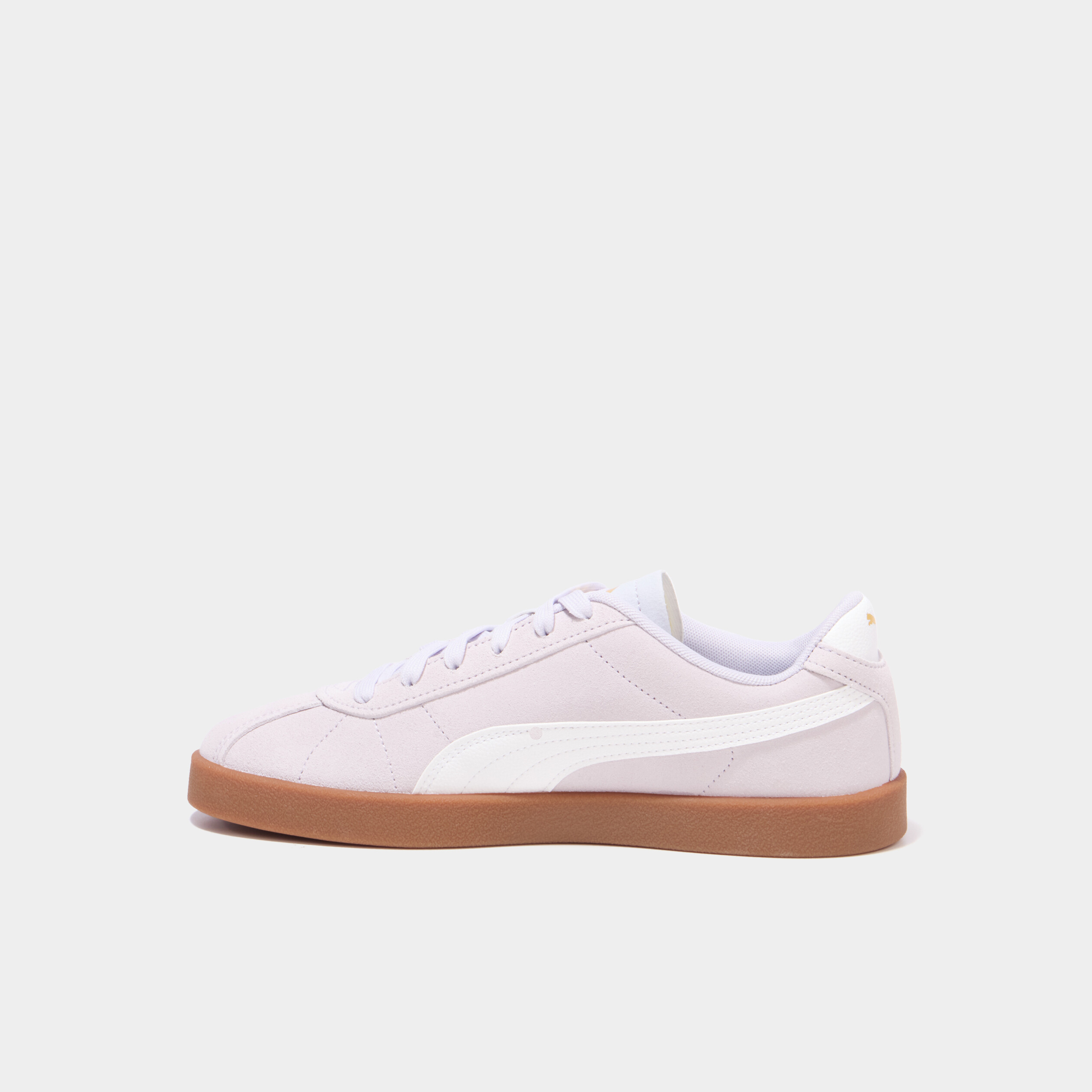 baskets &agrave; lacets en cuir Puma Club II violet femme