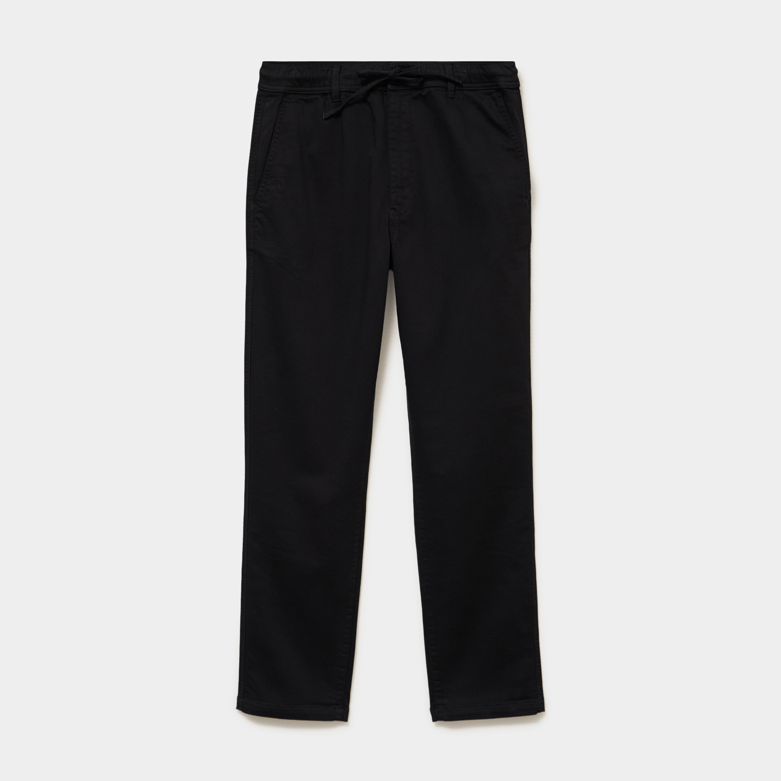 Pantalon chino droit confort noir homme