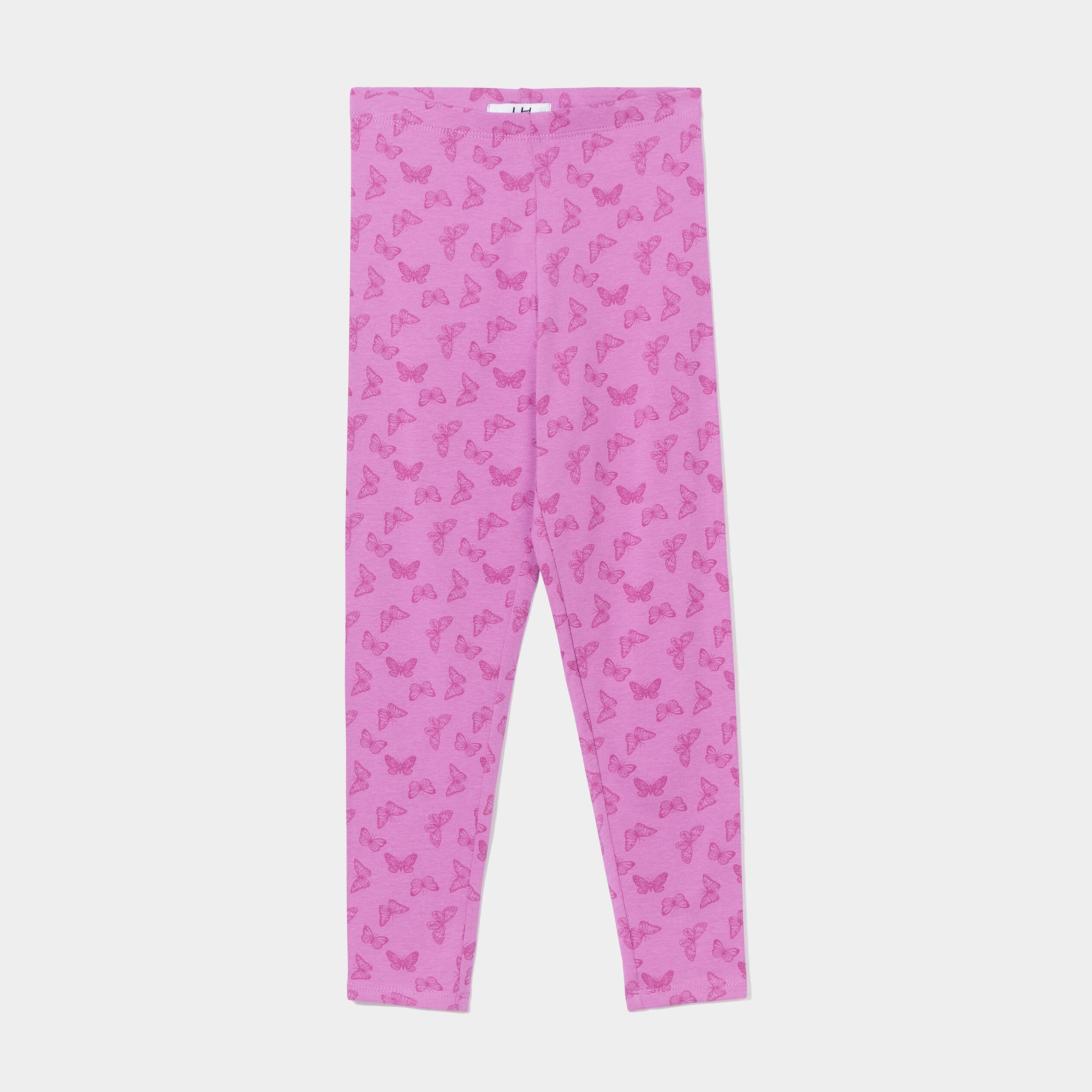 legging long elastique coton mauve fille Legging long élastiqué coton mauve fille