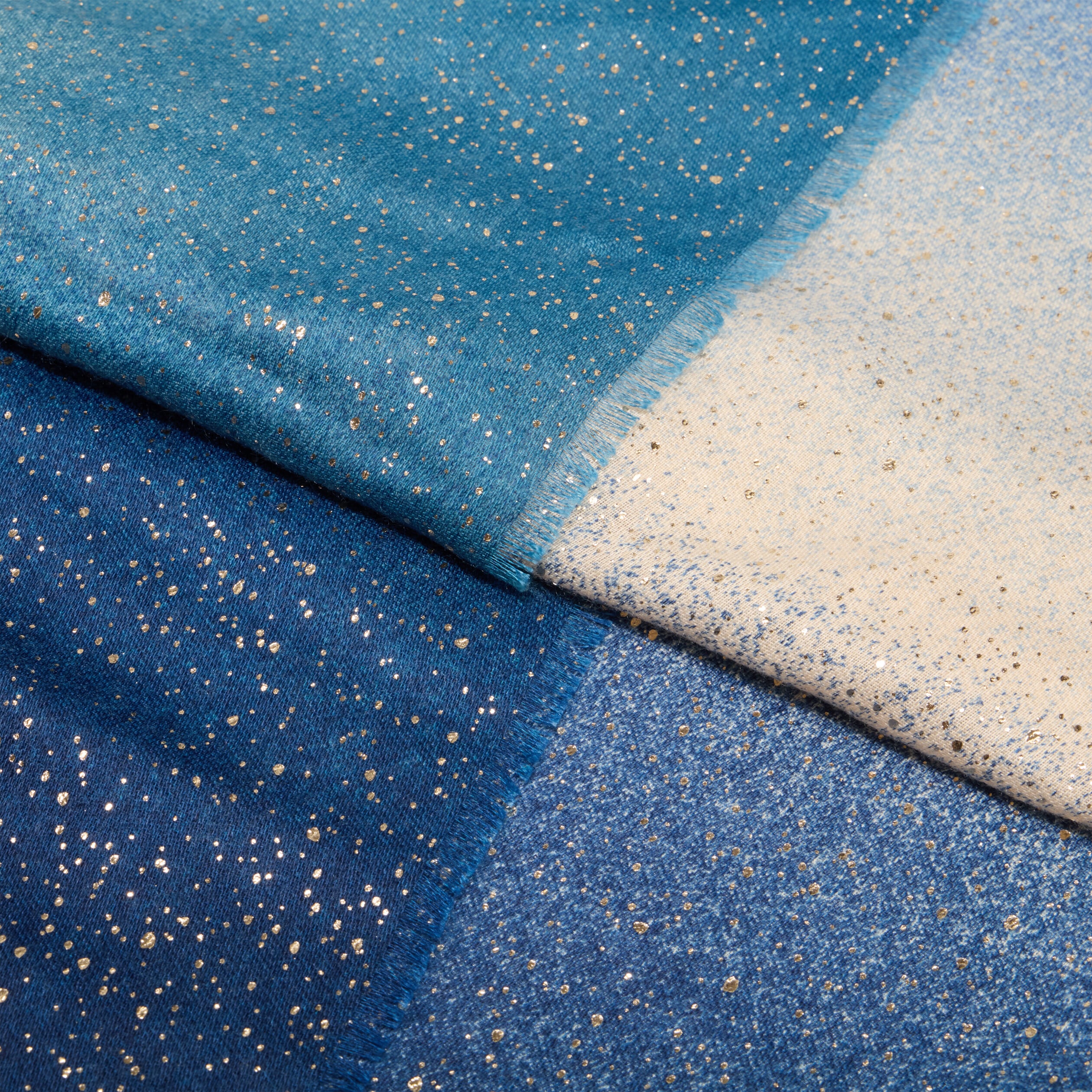 Foulard &agrave; paillettes bleu femme