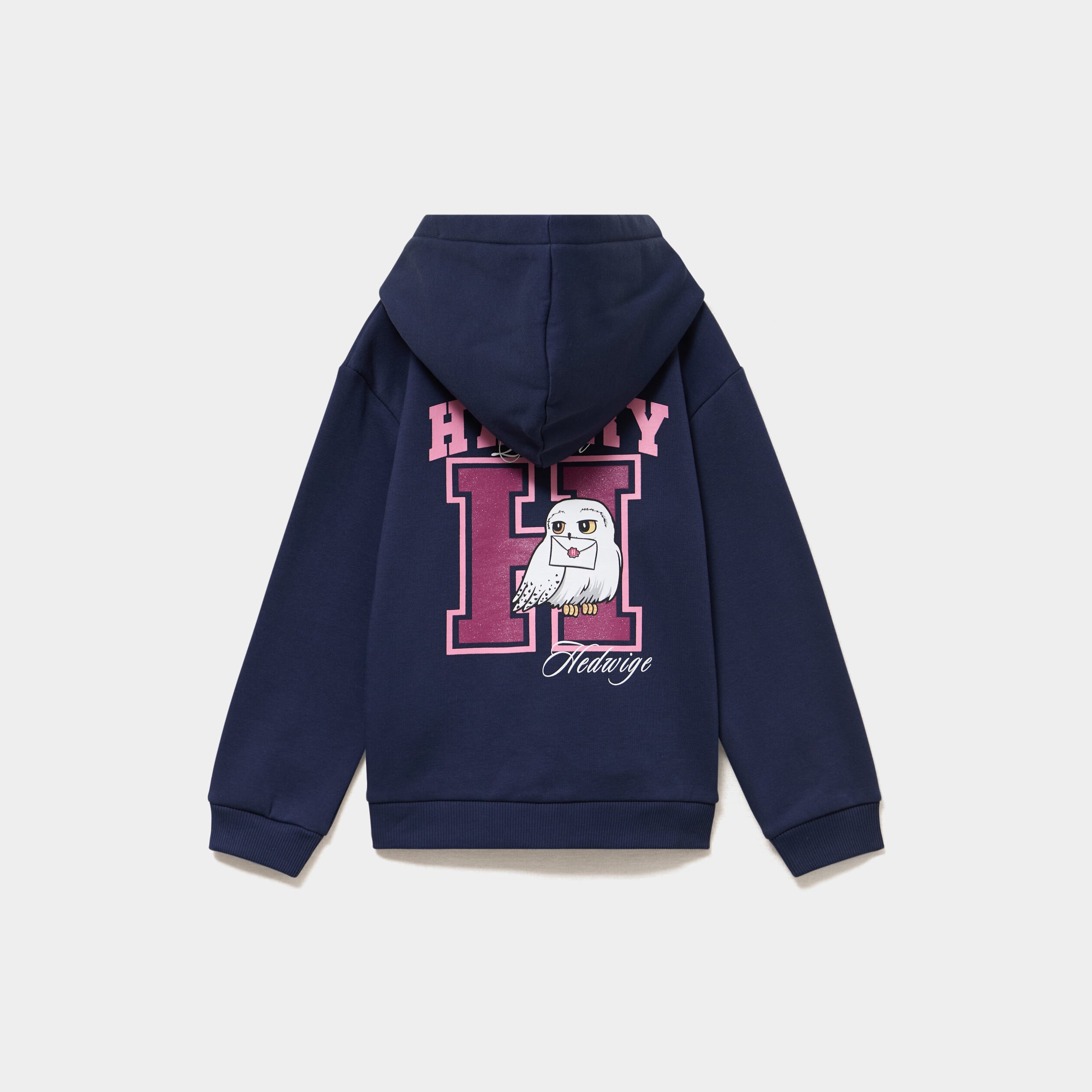 Sweat zipp&eacute; &agrave; capuche Harry Potter bleu marine fille
