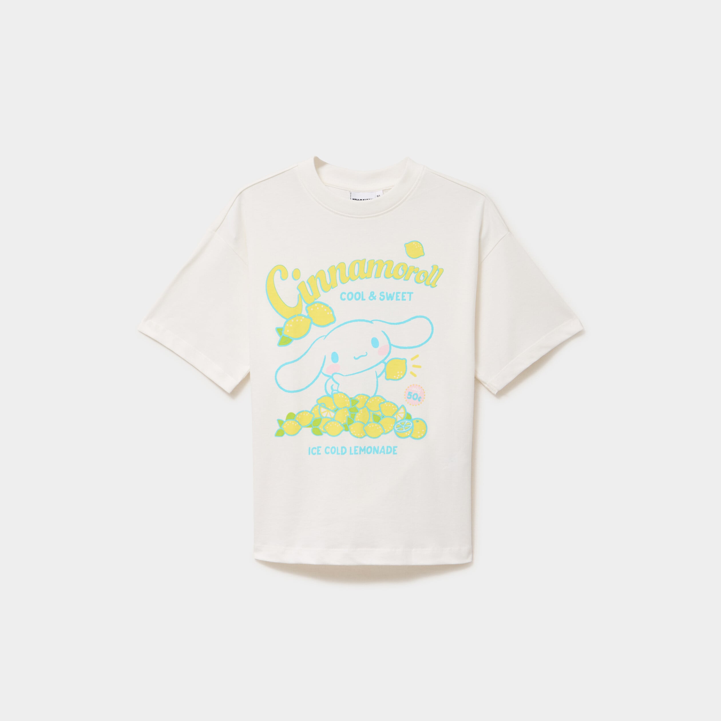 T-shirt coton Hello Kitty Cinnamoroll blanc fille