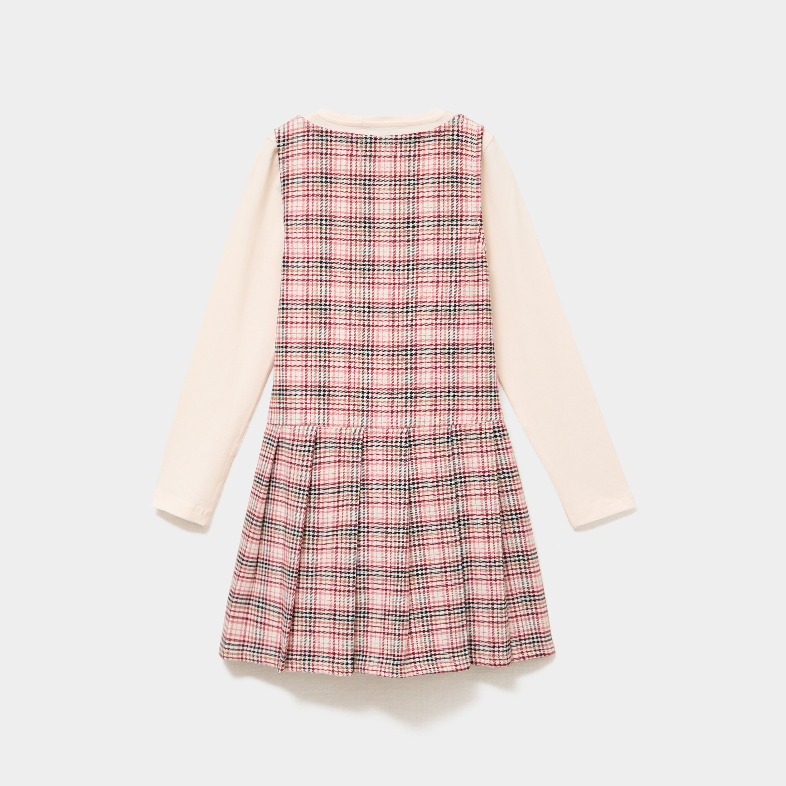 Ensemble robe sans manches et t-shirt rose fille