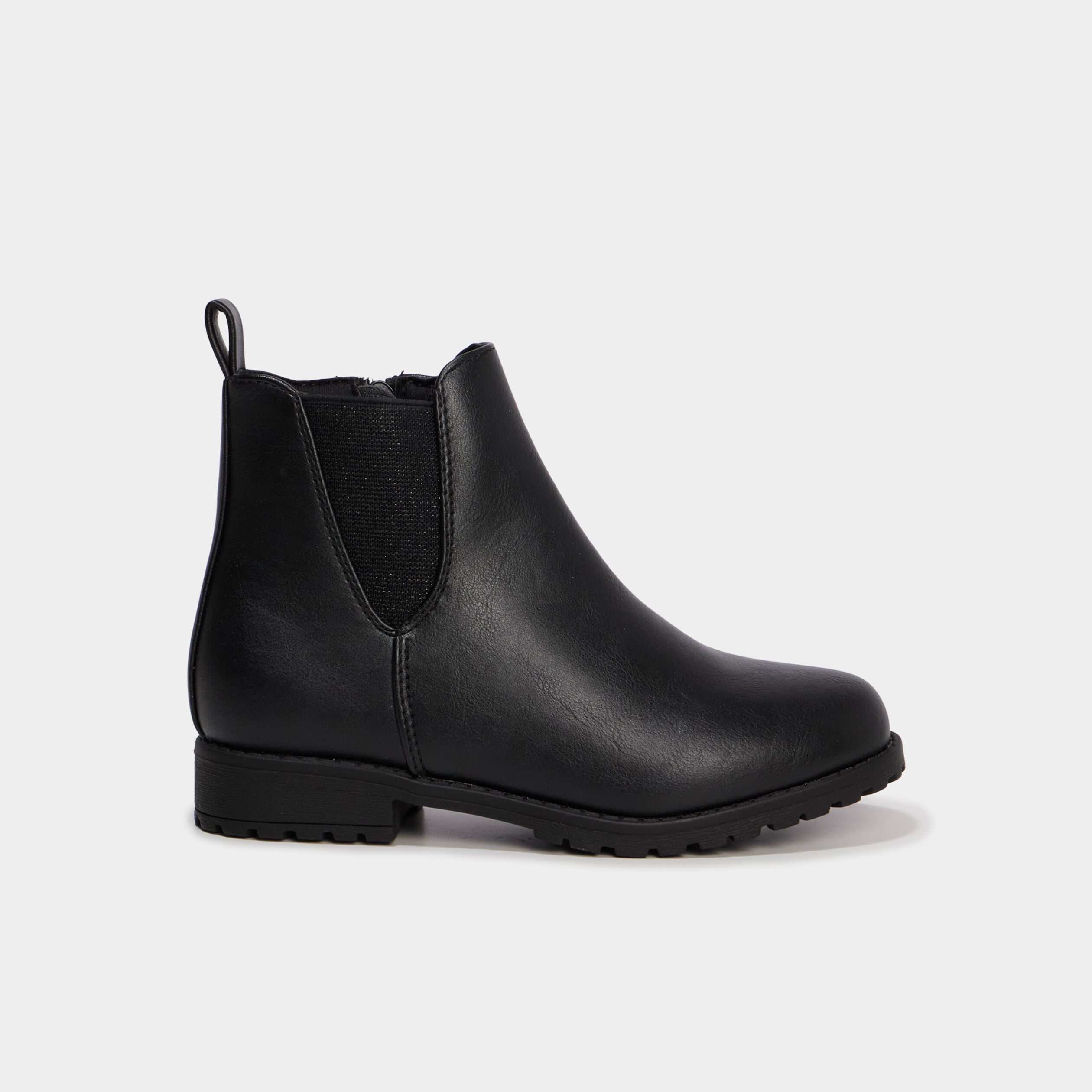 Boots chelsea zipp&eacute;es noir fille