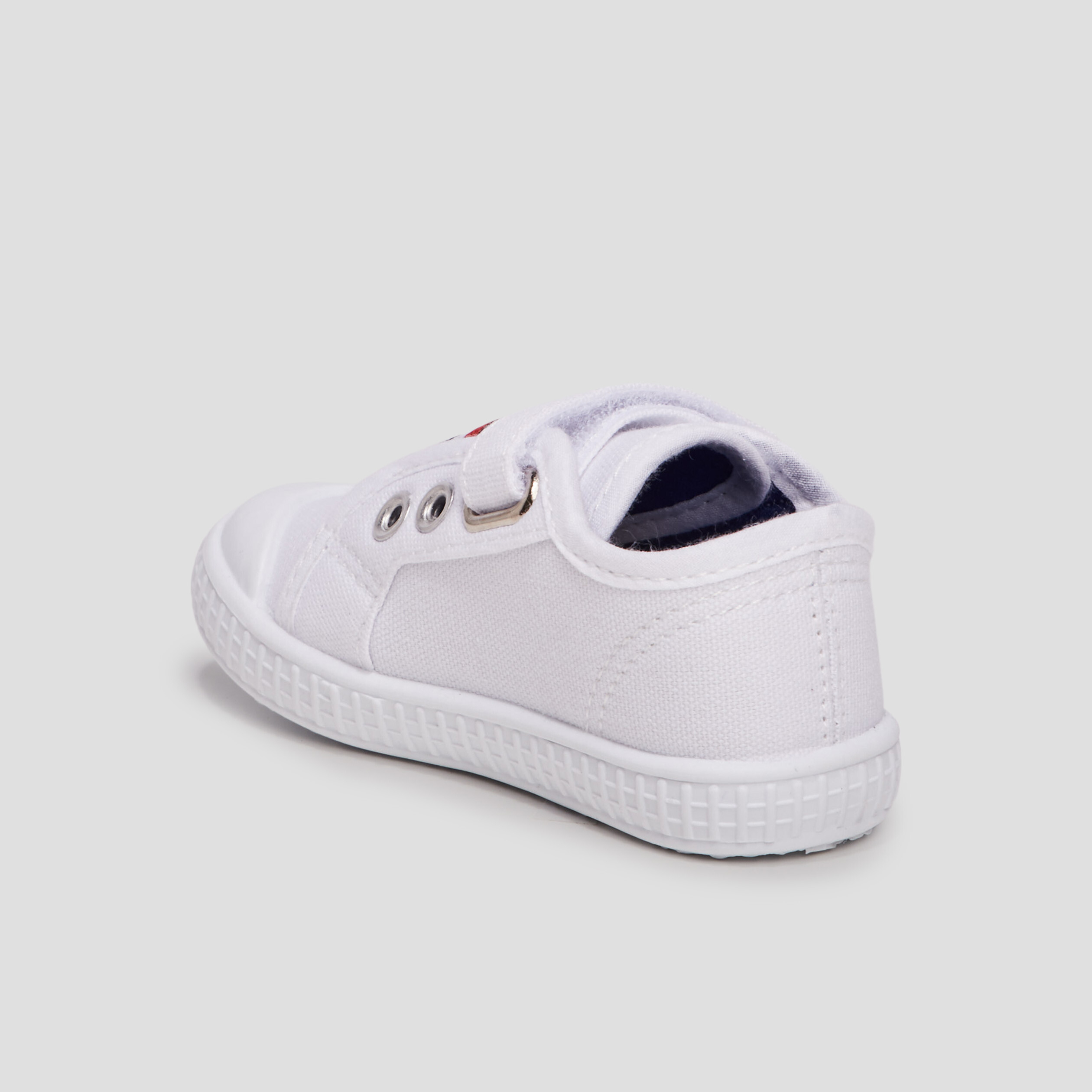 Tennis bout renforc&eacute; semelle souple blanc b&eacute;b&eacute; gar&ccedil;on