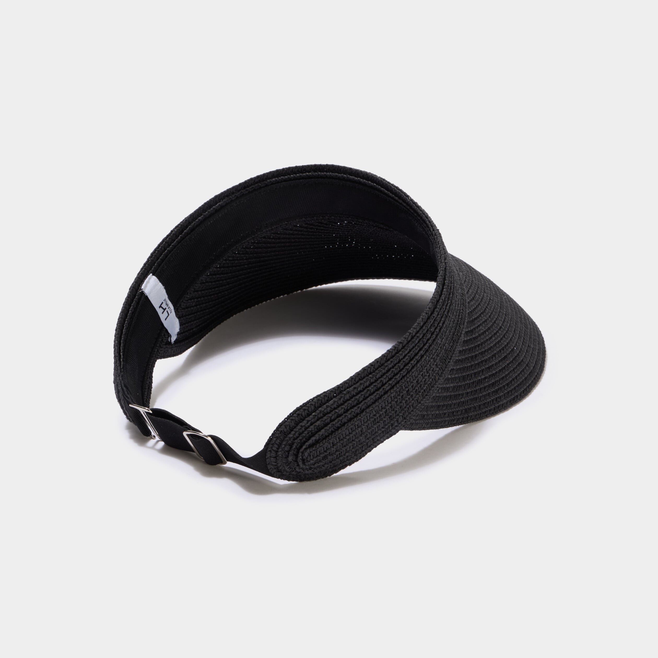 Visi&egrave;re paille tress&eacute;e noir femme
