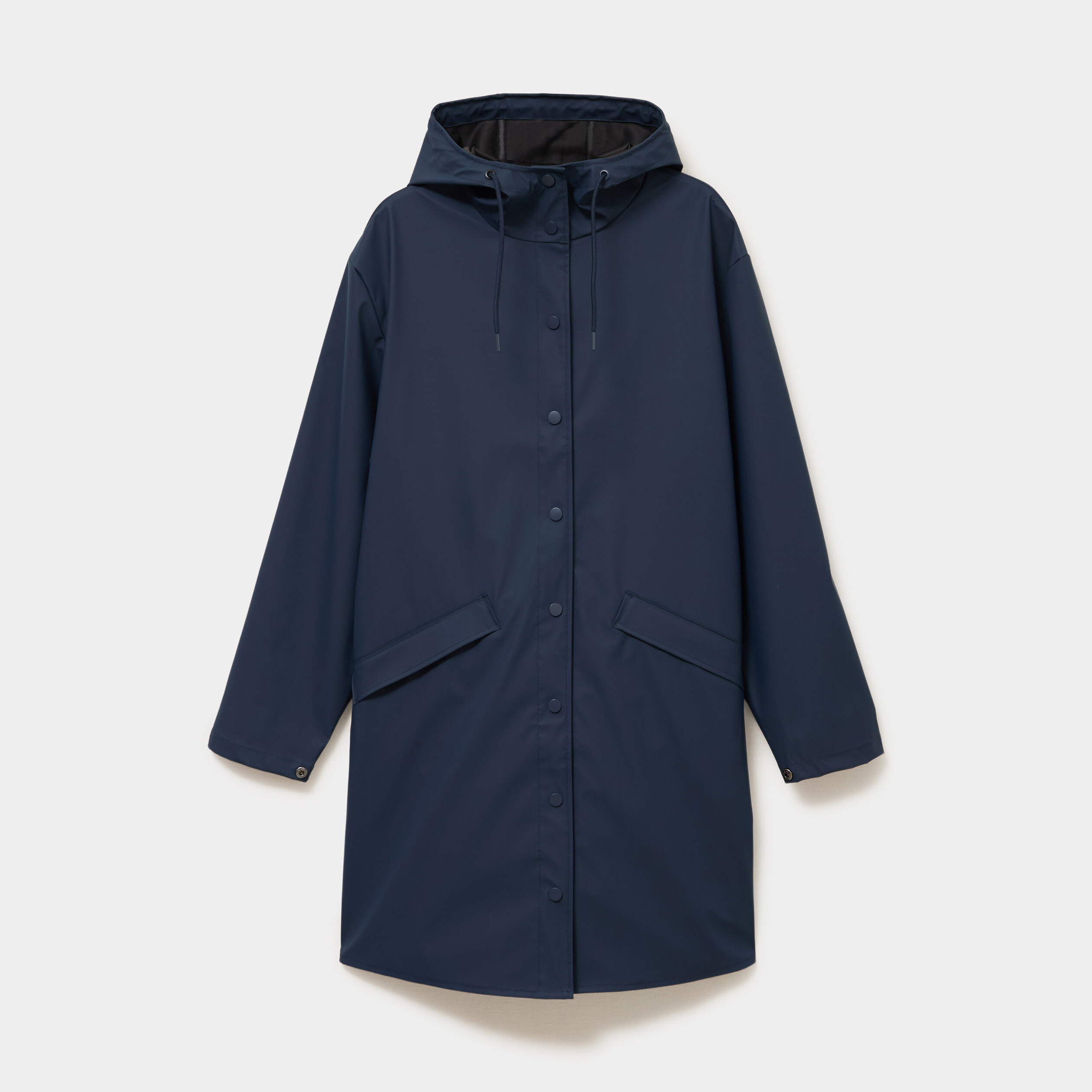 Parka imperm&eacute;able coupe-vent &agrave; capuche bleu marine femme