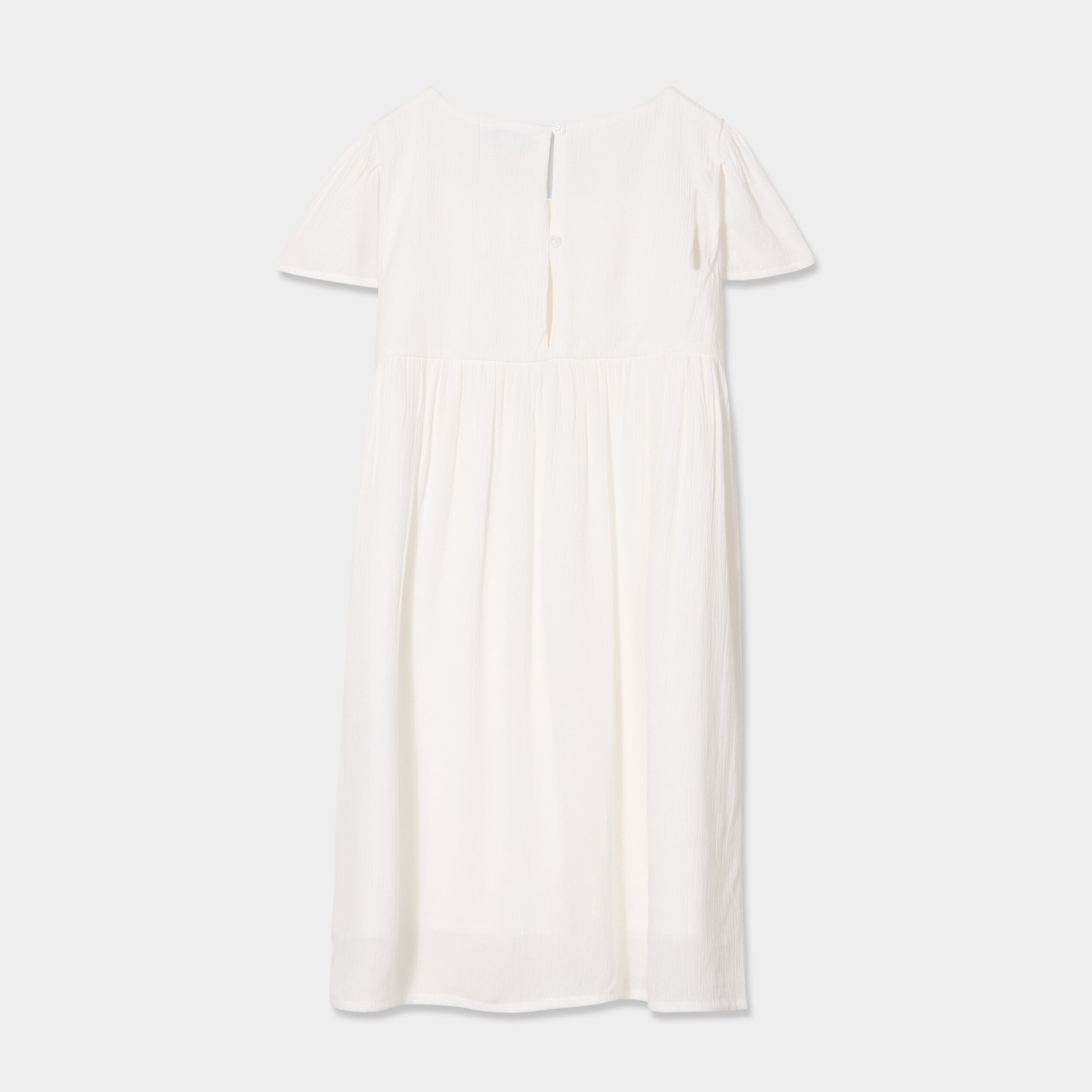 robe manches courtes doublee coton ivoire fille Robe manches courtes doublée coton ivoire fille