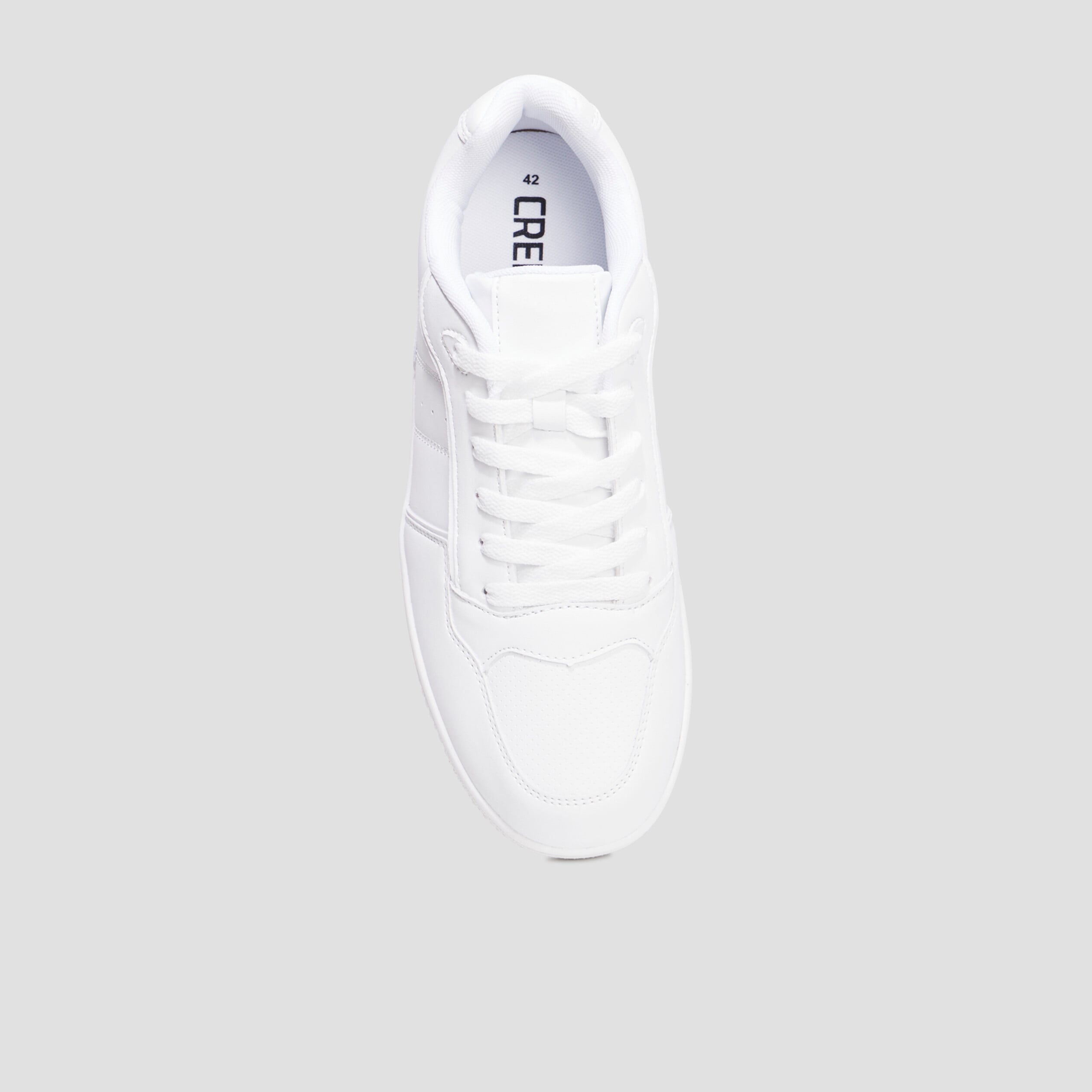 Tennis basses &agrave; lacets blanc homme