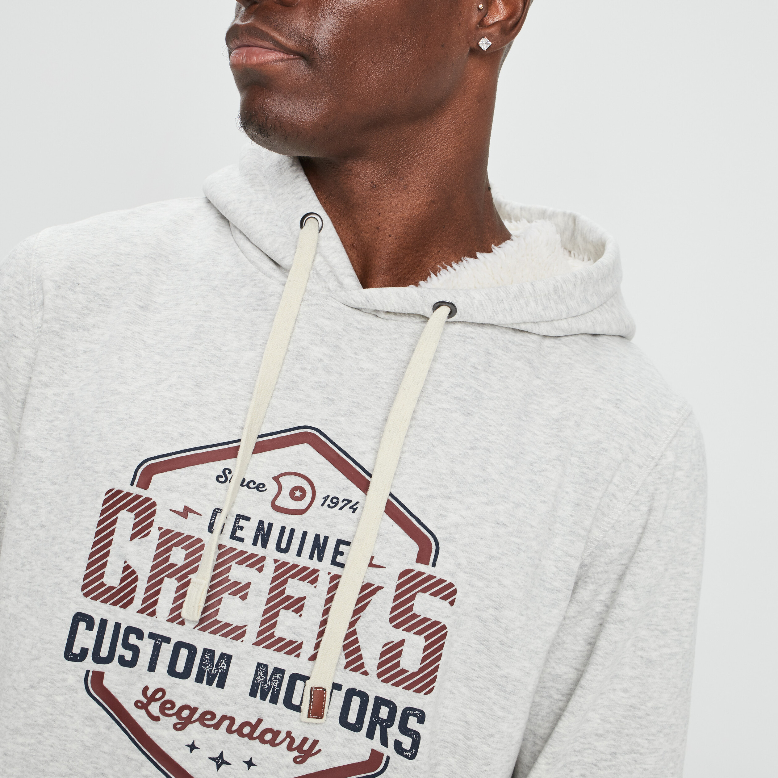 Sweat à capuche hoodie Creeks ivoire homme