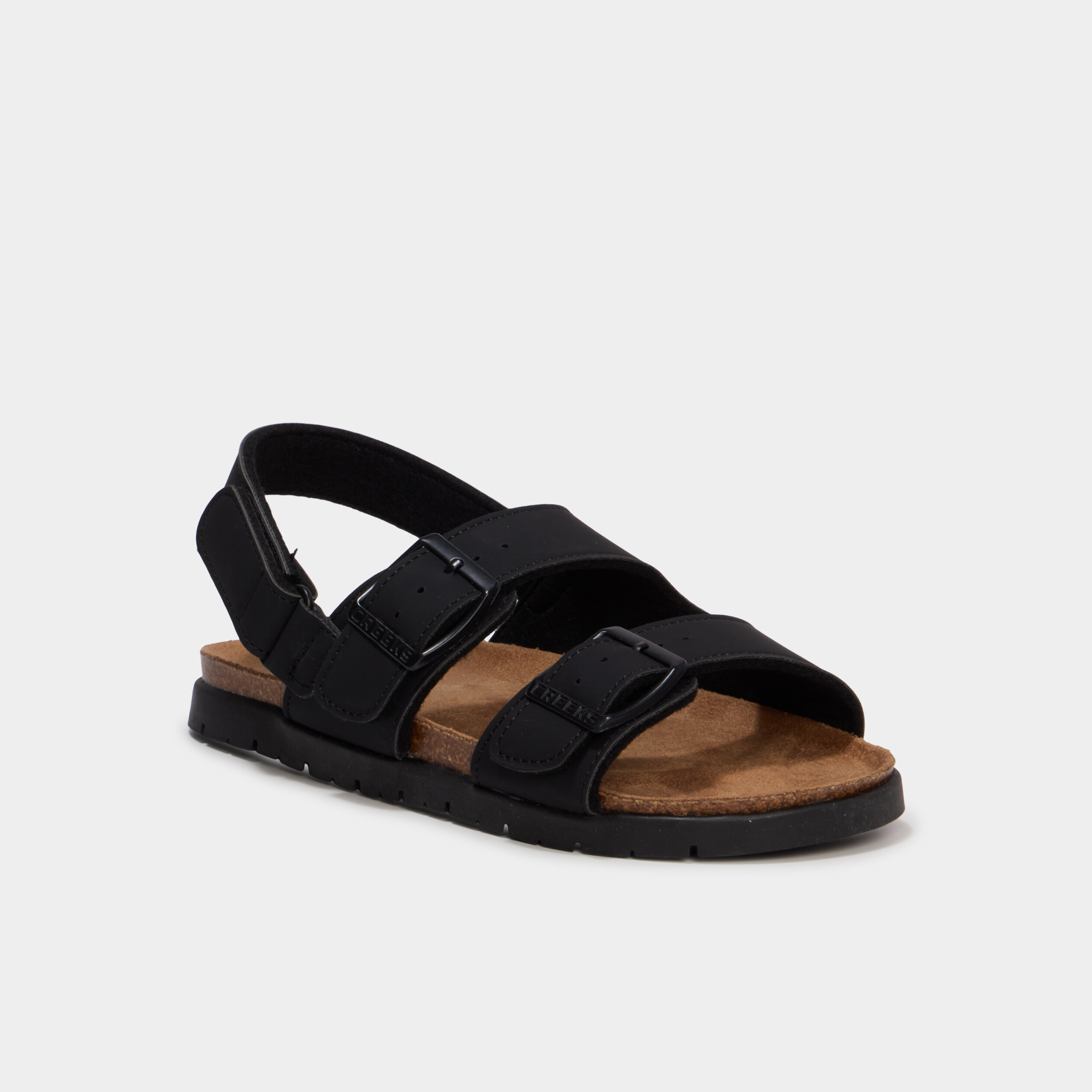 Sandales avec boucles noir gar&ccedil;on