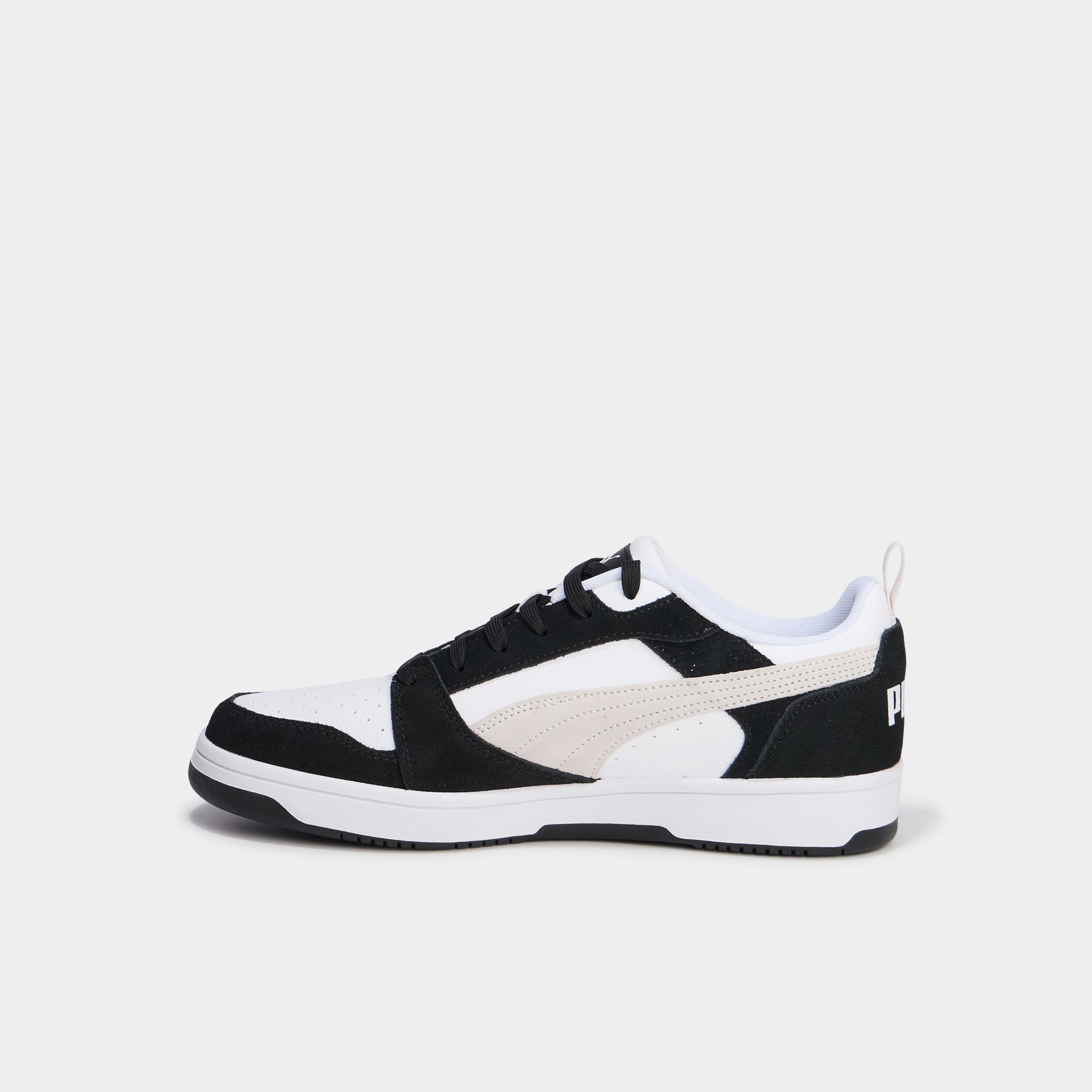 Tennis &agrave; lacets en cuir Puma Rebound V6 noir homme