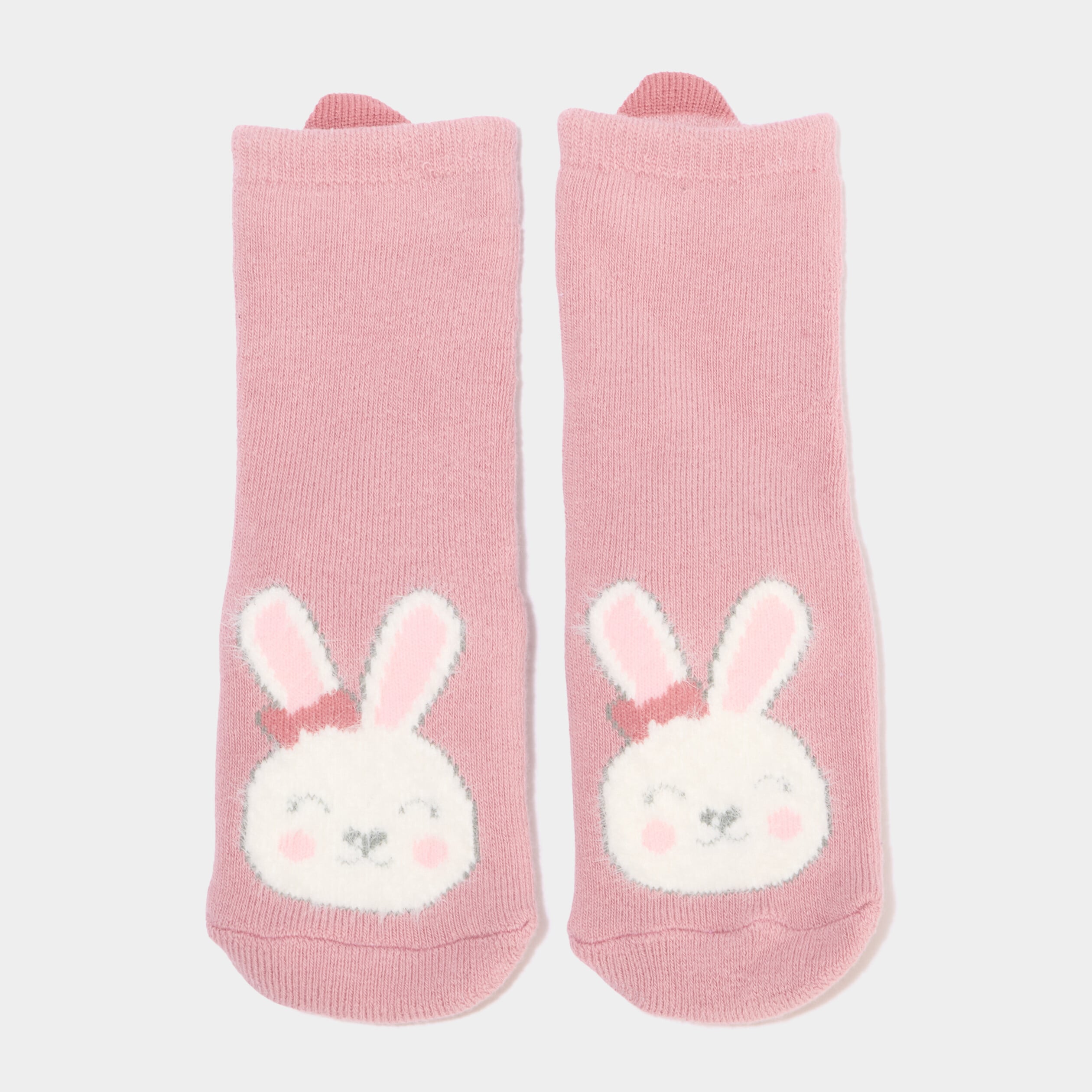 Chaussettes d'int&eacute;rieur rose b&eacute;b&eacute; fille