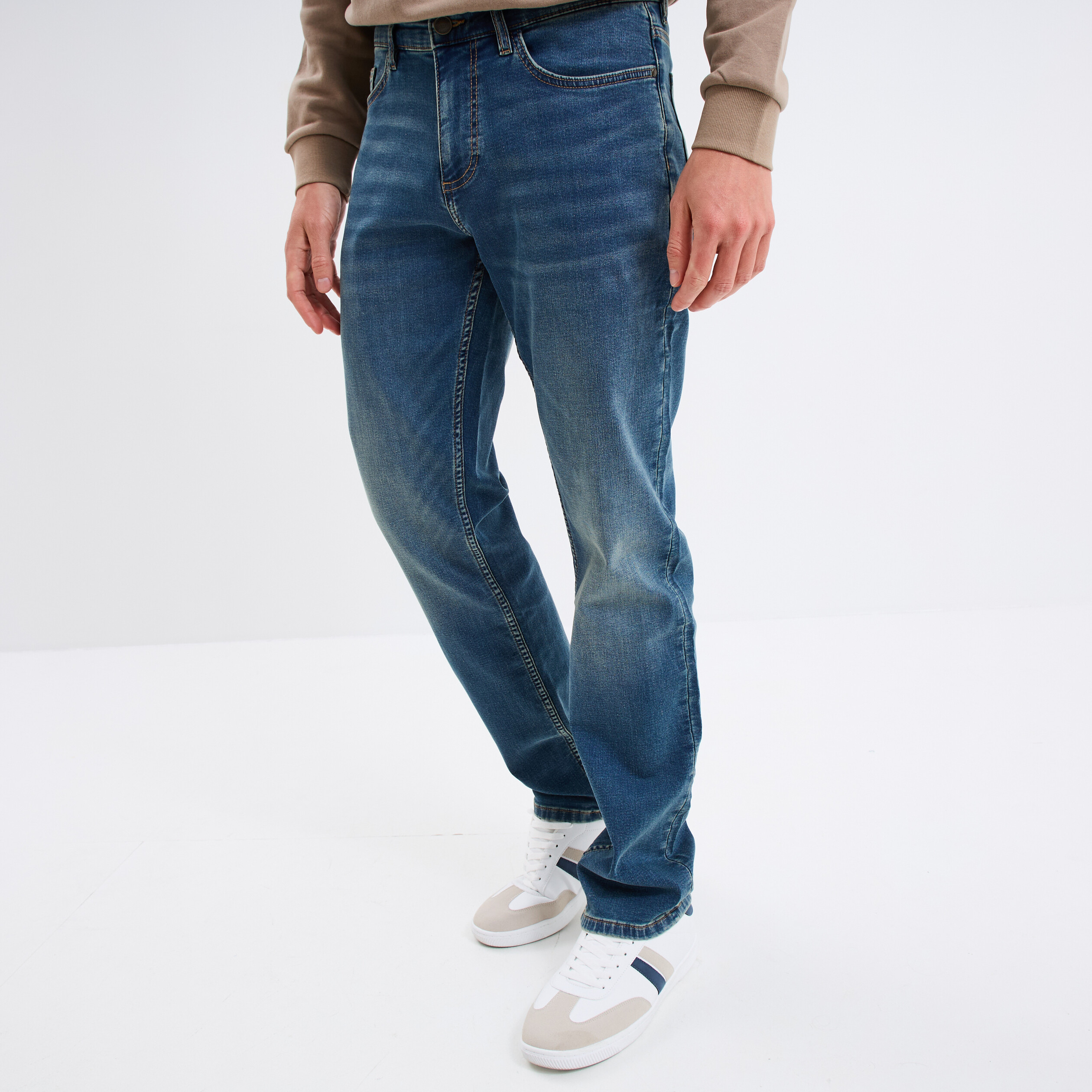 jean stretch coupe regular denim dirty homme Jean stretch coupe regular denim dirty homme