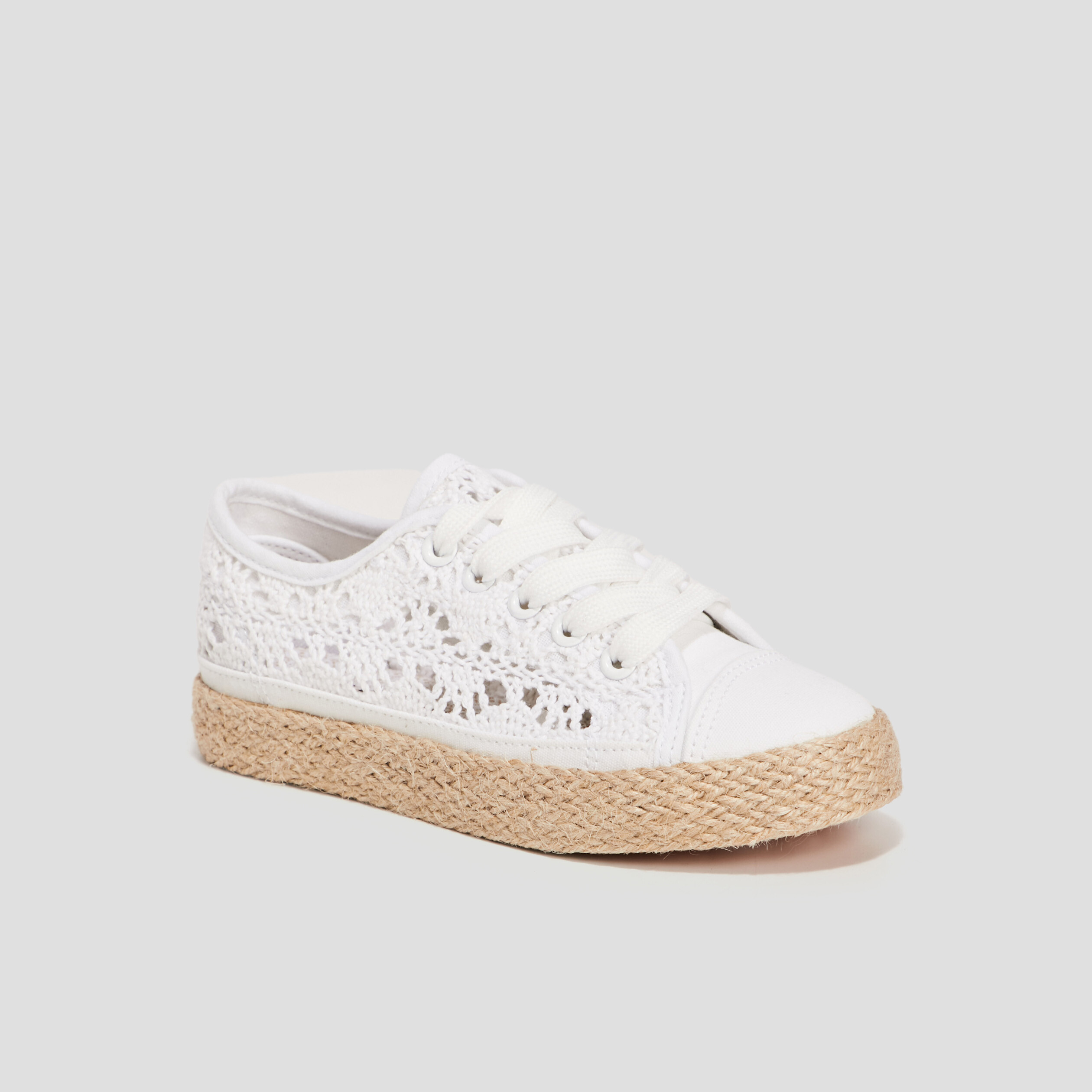 tennis en toile a lacets liberto blanc fille Tennis en toile à lacets Liberto blanc fille