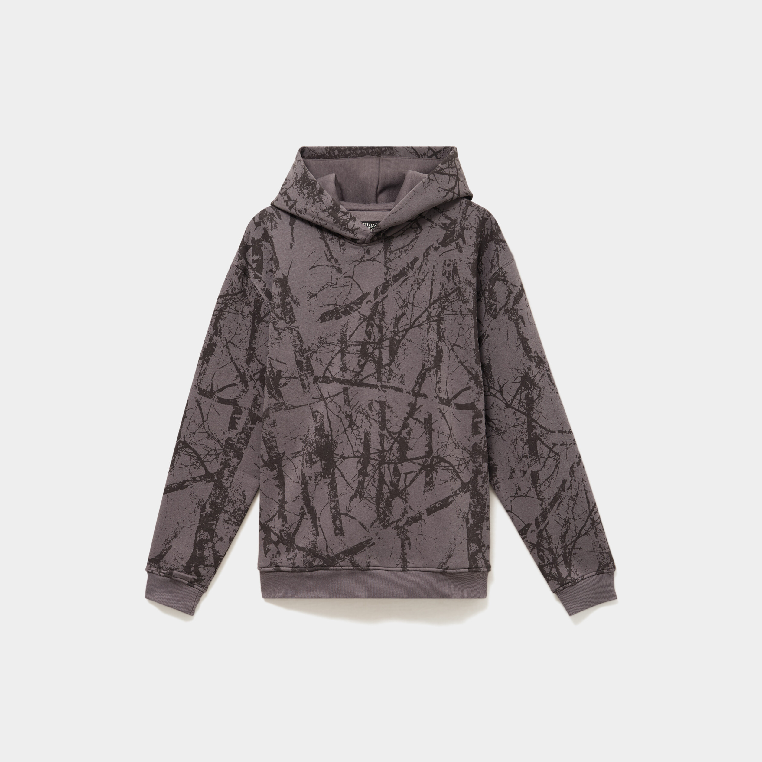 Sweat hoodie &agrave; capuche molleton taupe homme