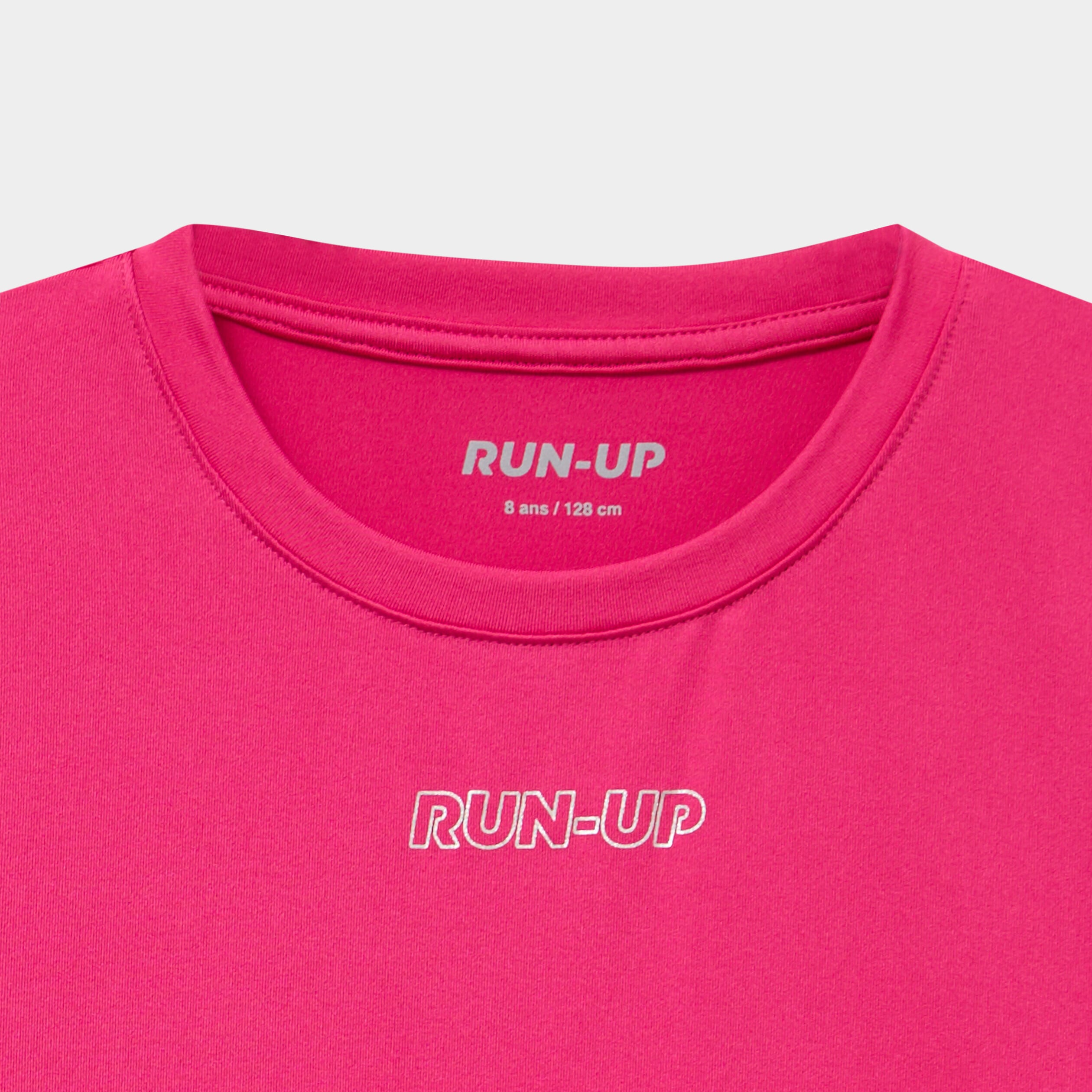 T-shirt ajust&eacute; manches courtes rose fushia fille