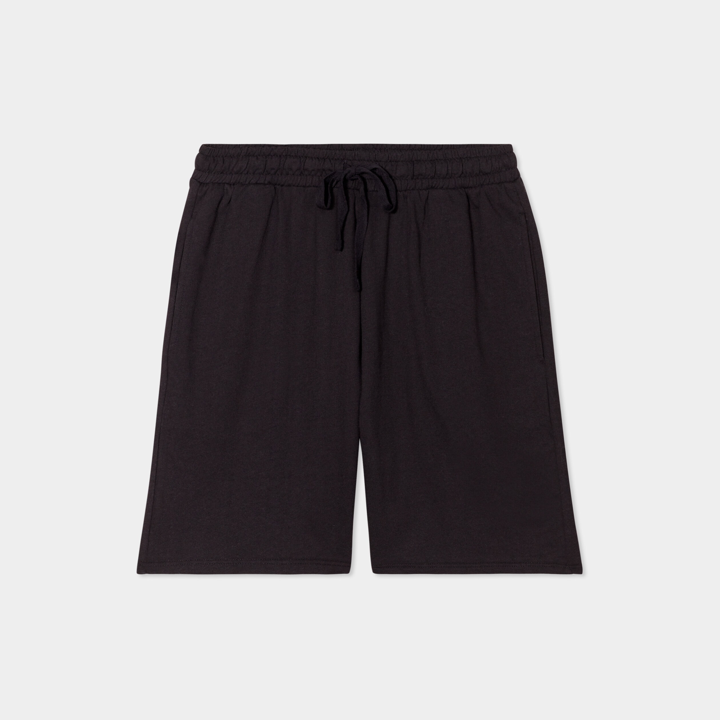 bas de pyjama short taille elastiquee noir femme Bas de pyjama short taille élastiquée noir femme