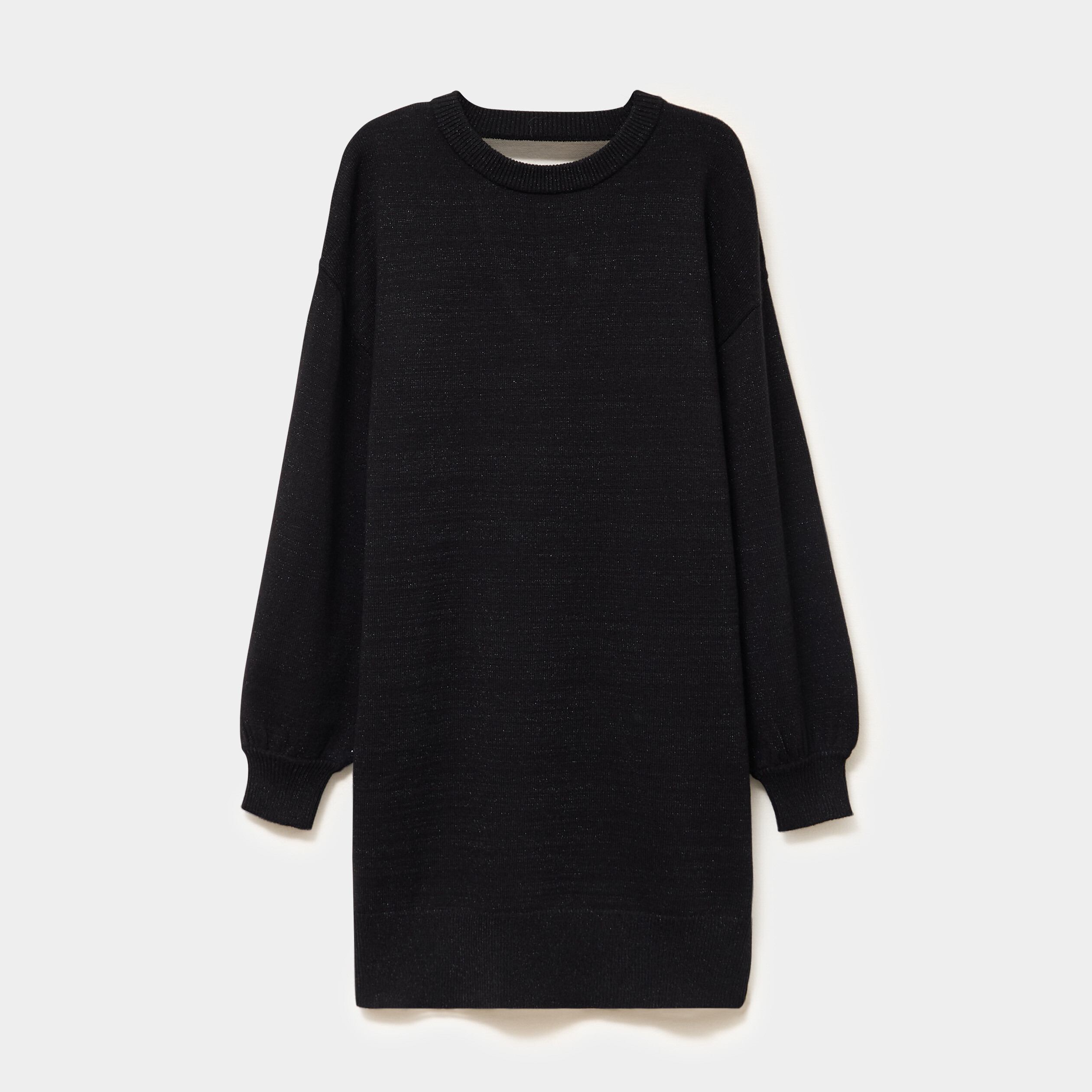 Pull Robe Large Robe pull manches longues noir femme | La Halle