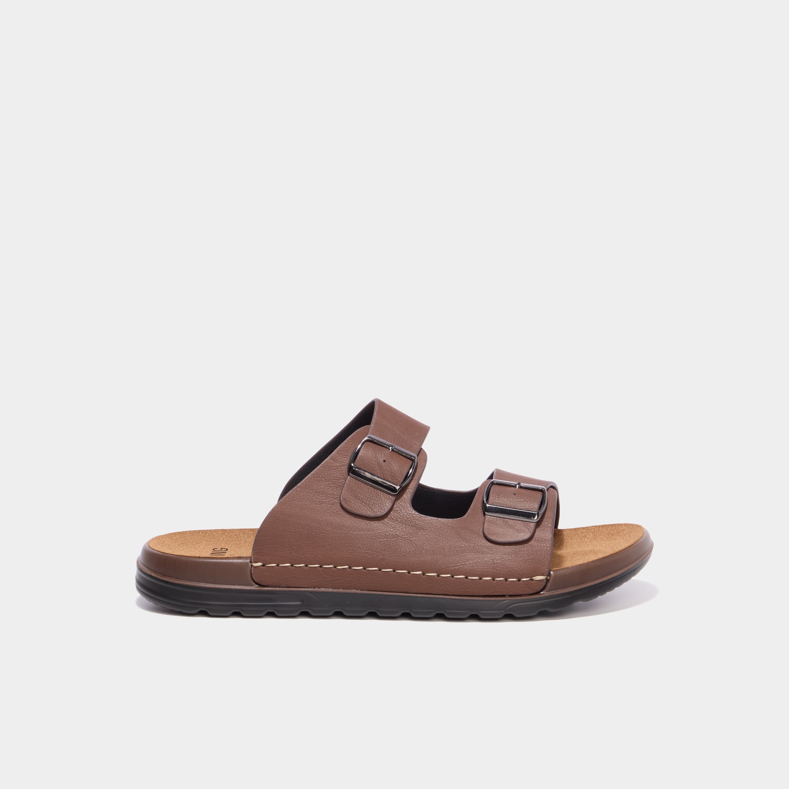 Mules avec boucles marron homme