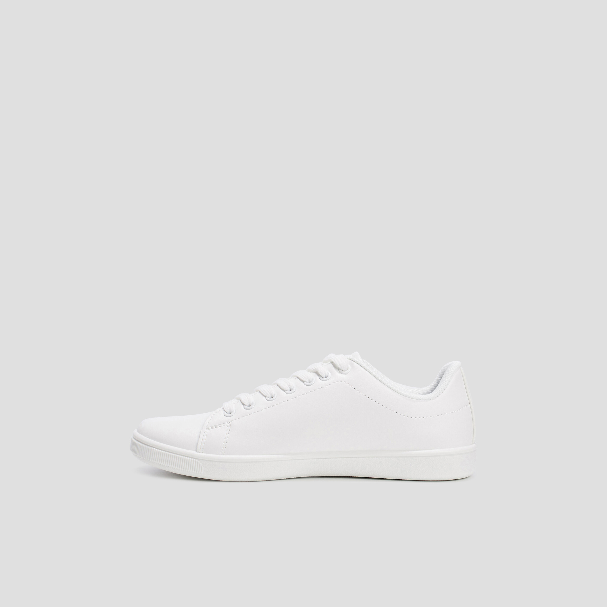 Tennis &agrave; lacets blanc femme