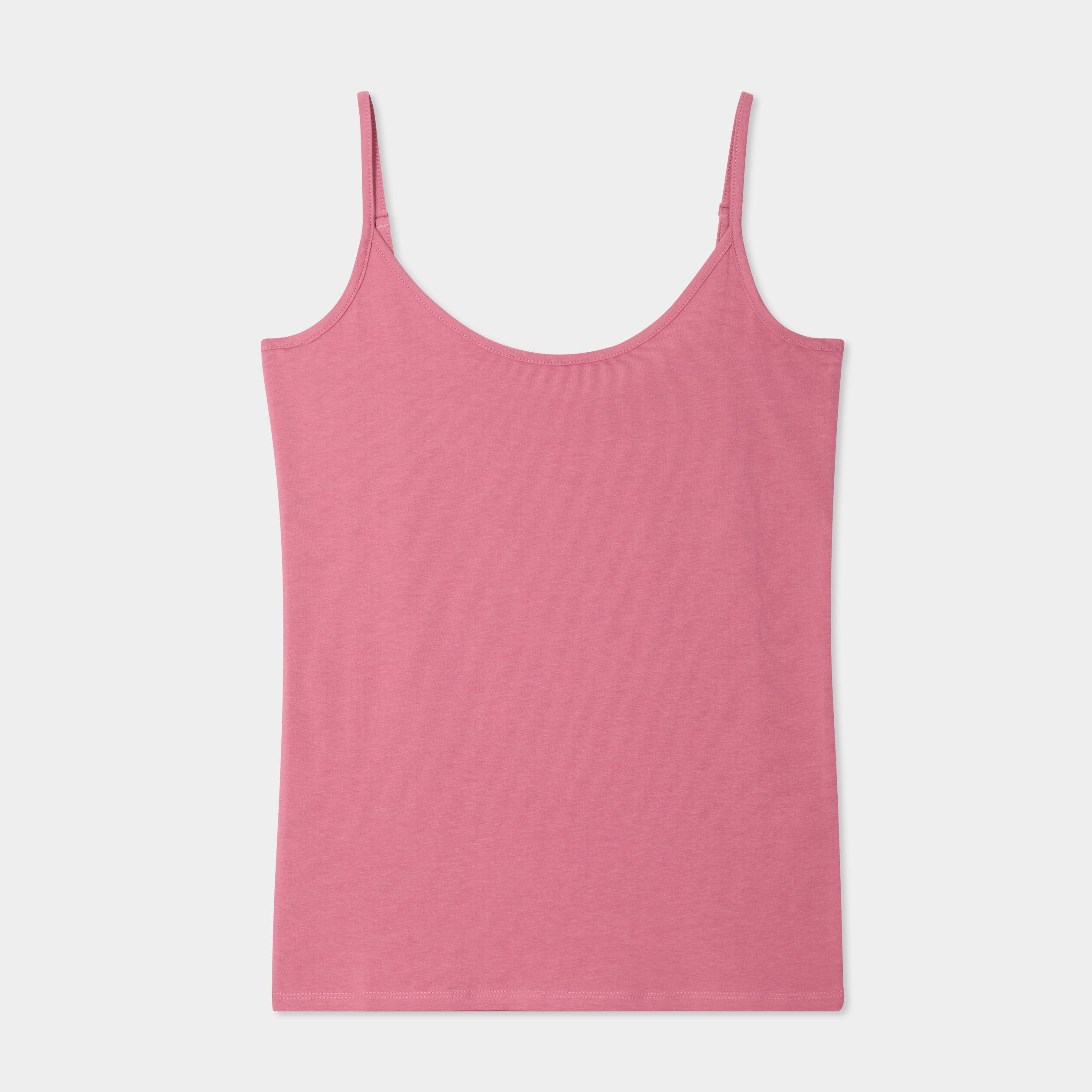 debardeur coton bretelles reglables vieux rose femme Débardeur coton bretelles réglables vieux rose femme