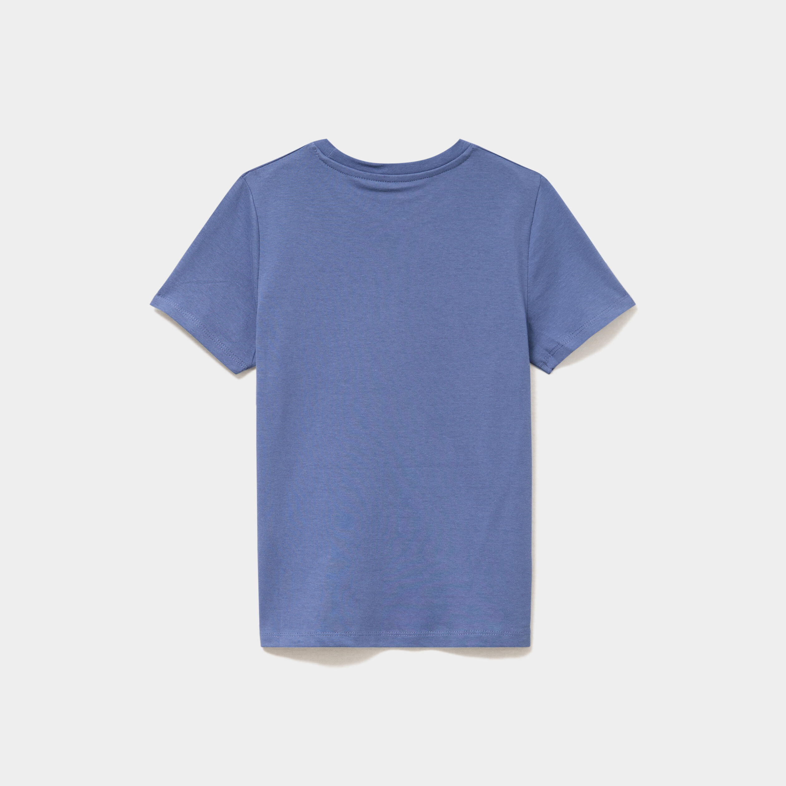 T-shirt en coton manches courtes bleu gar&ccedil;on