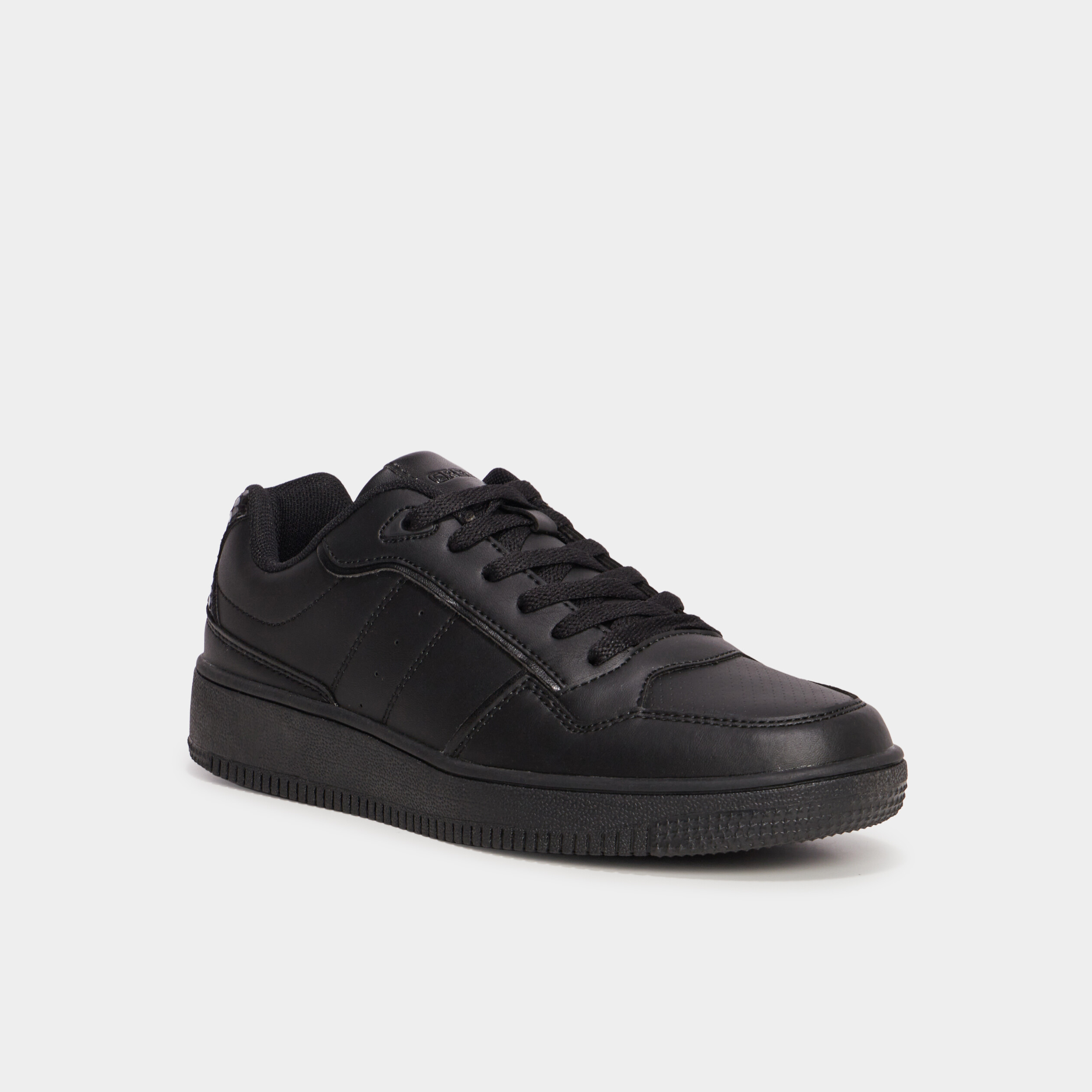 Baskets avec semelle &eacute;paisse noir femme