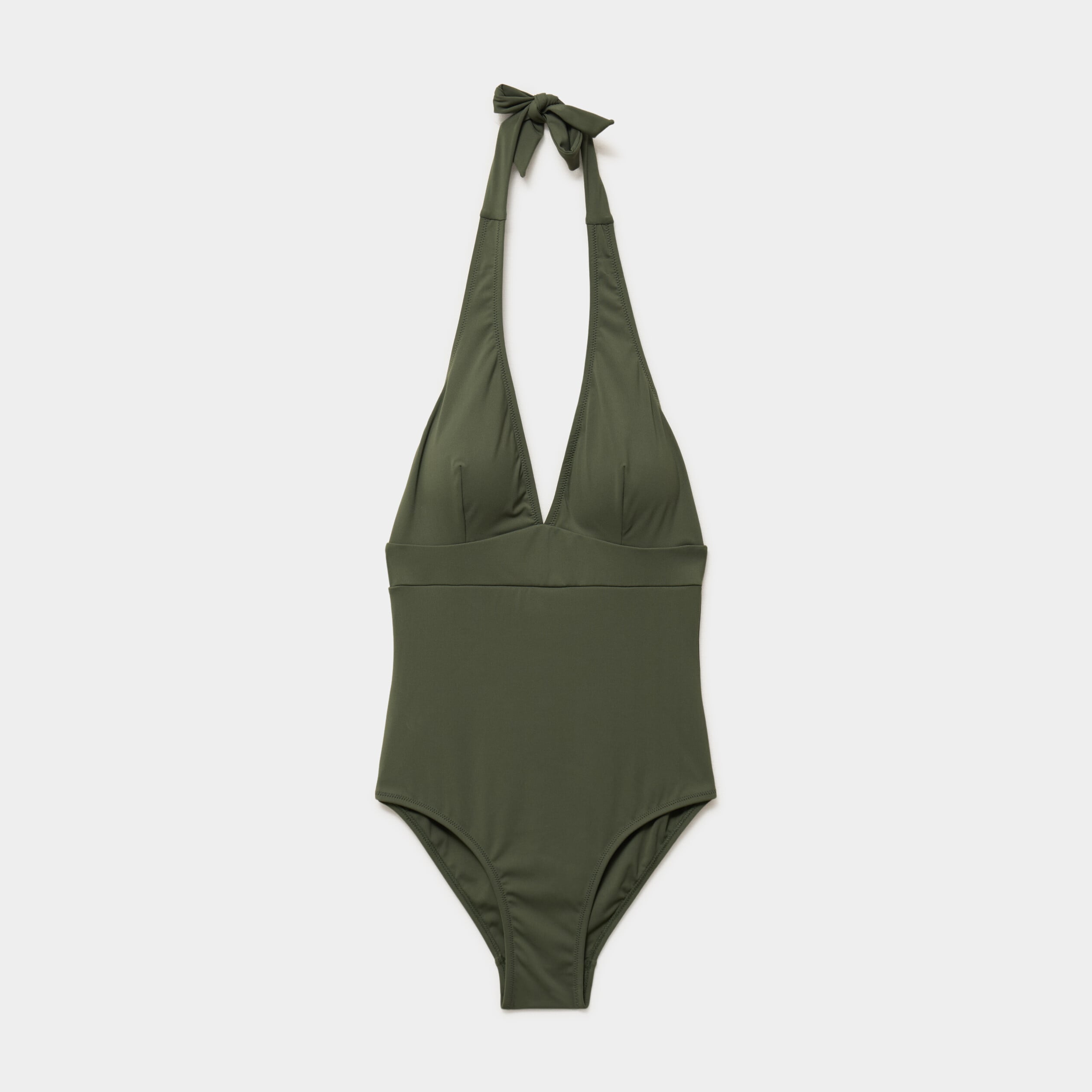 Maillot de bain une pi&egrave;ce gainant vert kaki femme