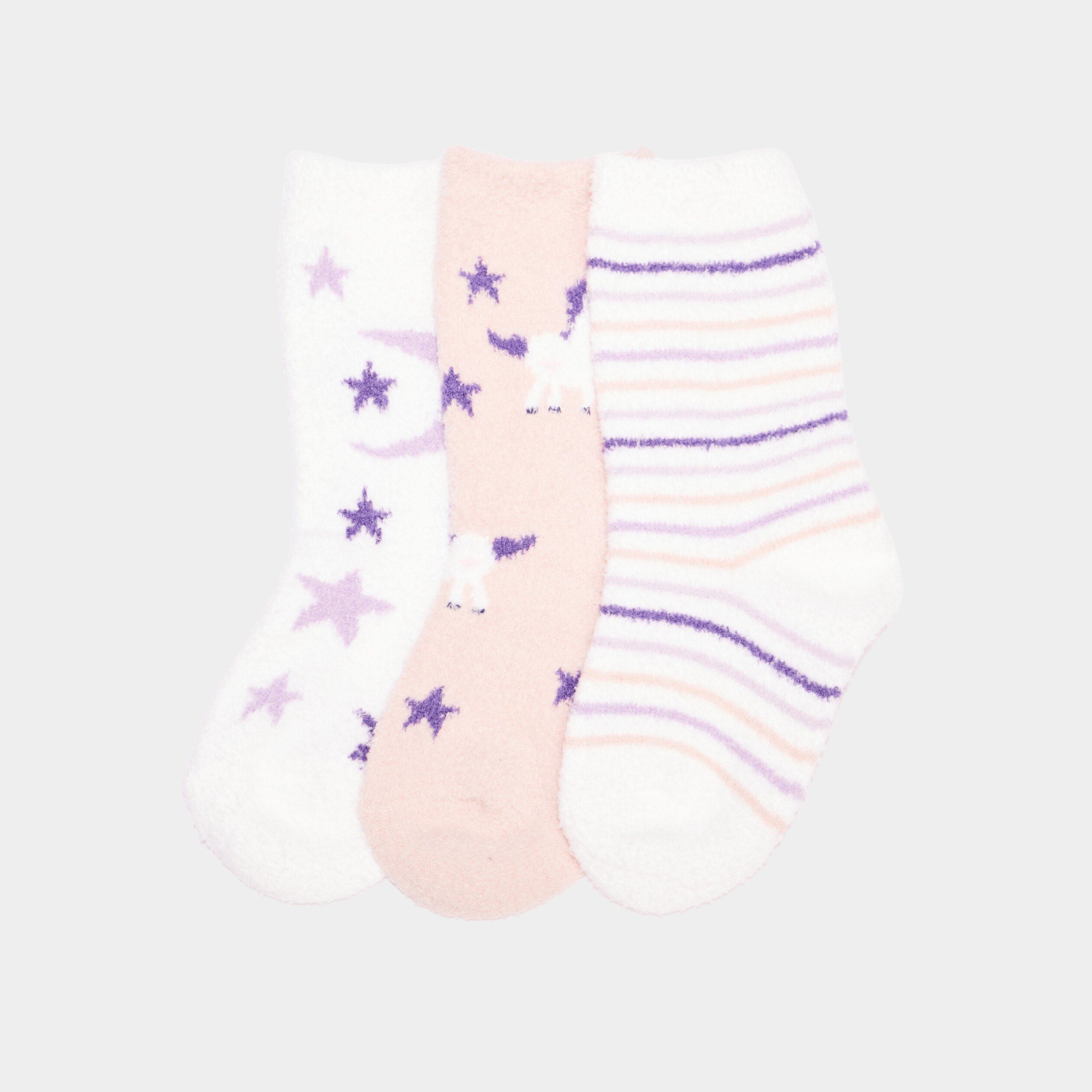 lot 3 paires chaussettes dinterieur rose fille Lot 3 paires chaussettes d'intérieur rose fille