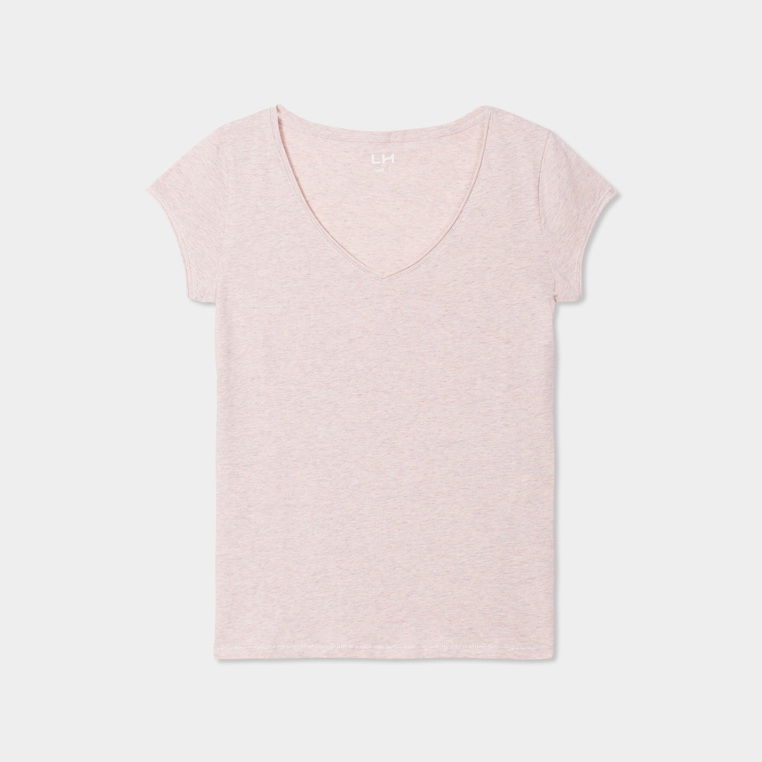 t shirt manches courtes rose clair femme T-shirt manches courtes rose clair femme