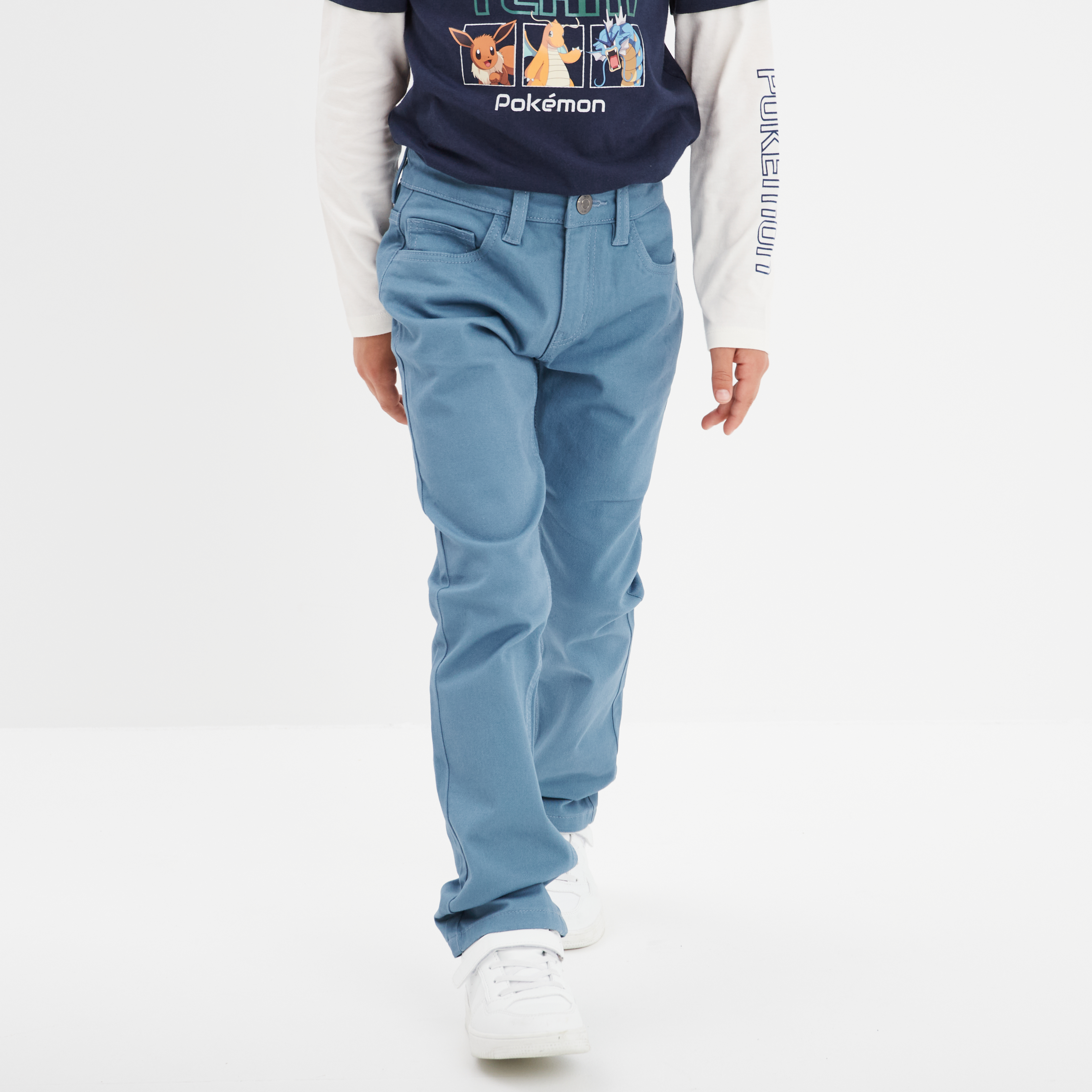 pantalon regular avec poches bleu gris garcon Pantalon regular avec poches bleu gris garçon