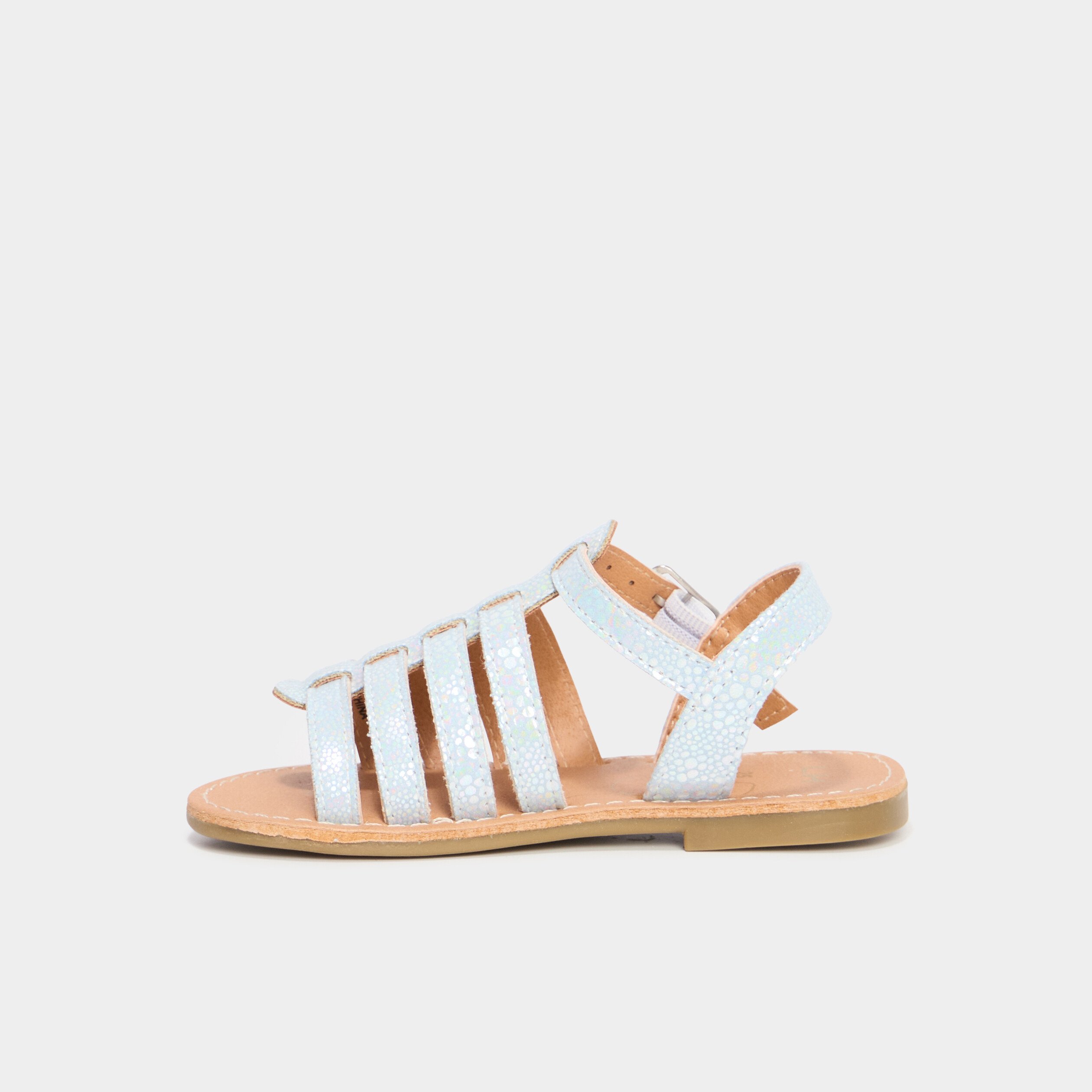 Sandales avec brides bleu ciel fille