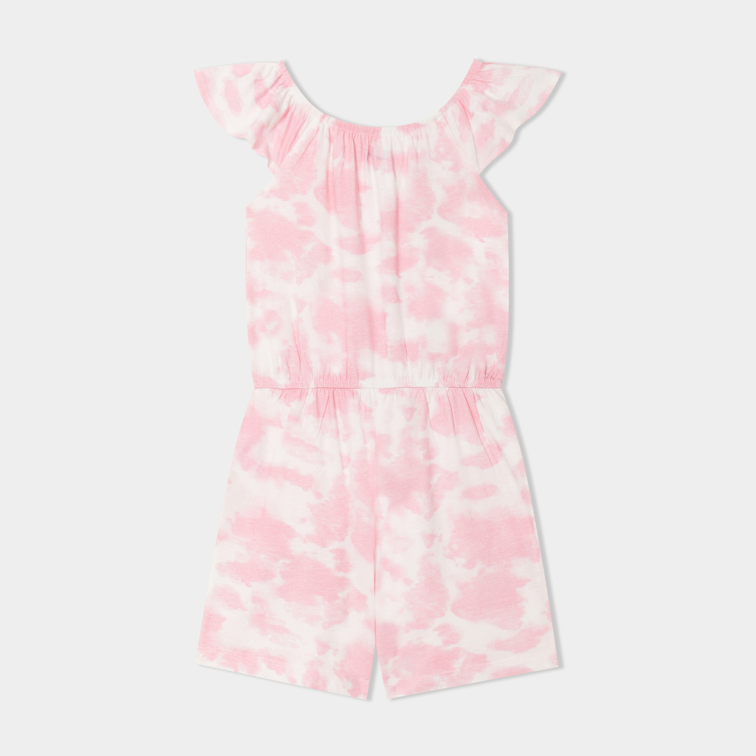 combishort avec manches volants blanc fille Combishort avec manches volants blanc fille