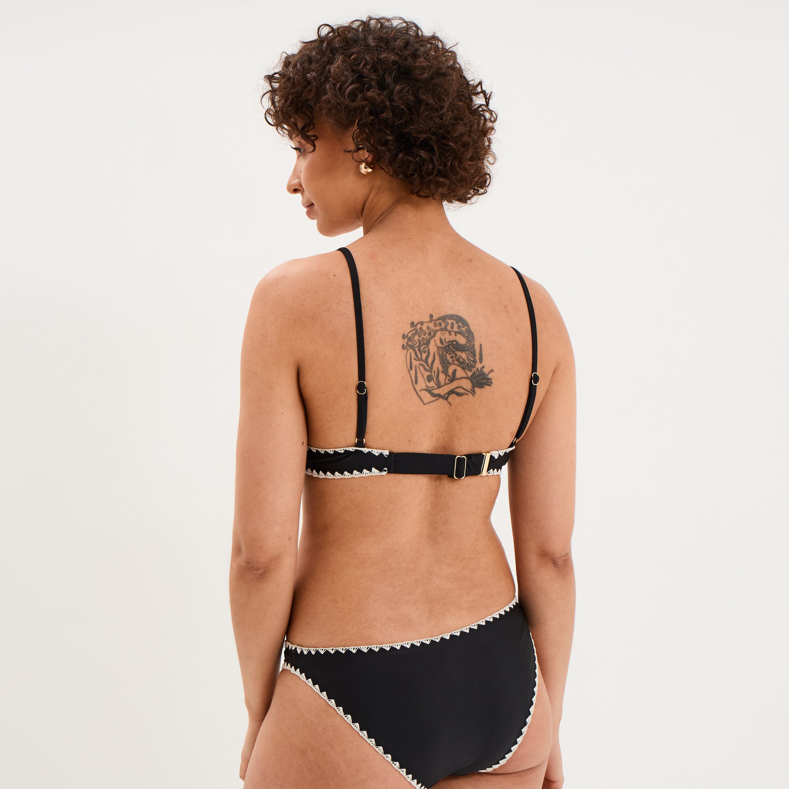 Haut de maillot de bain triangle noir femme