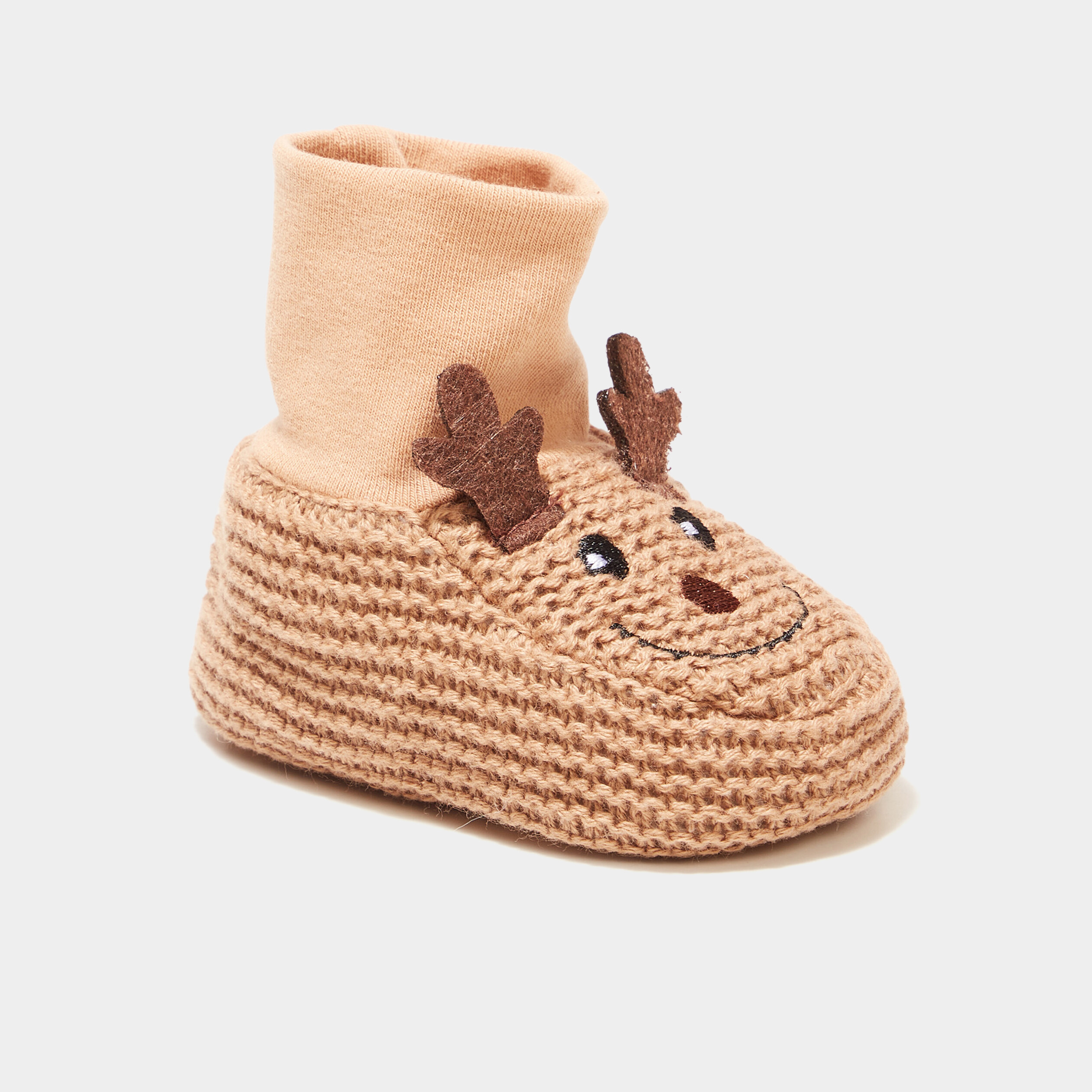chaussettes dinterieur mi hautes coton sable bebeg Chaussettes d'intérieur mi-hautes coton sable bébé garçon