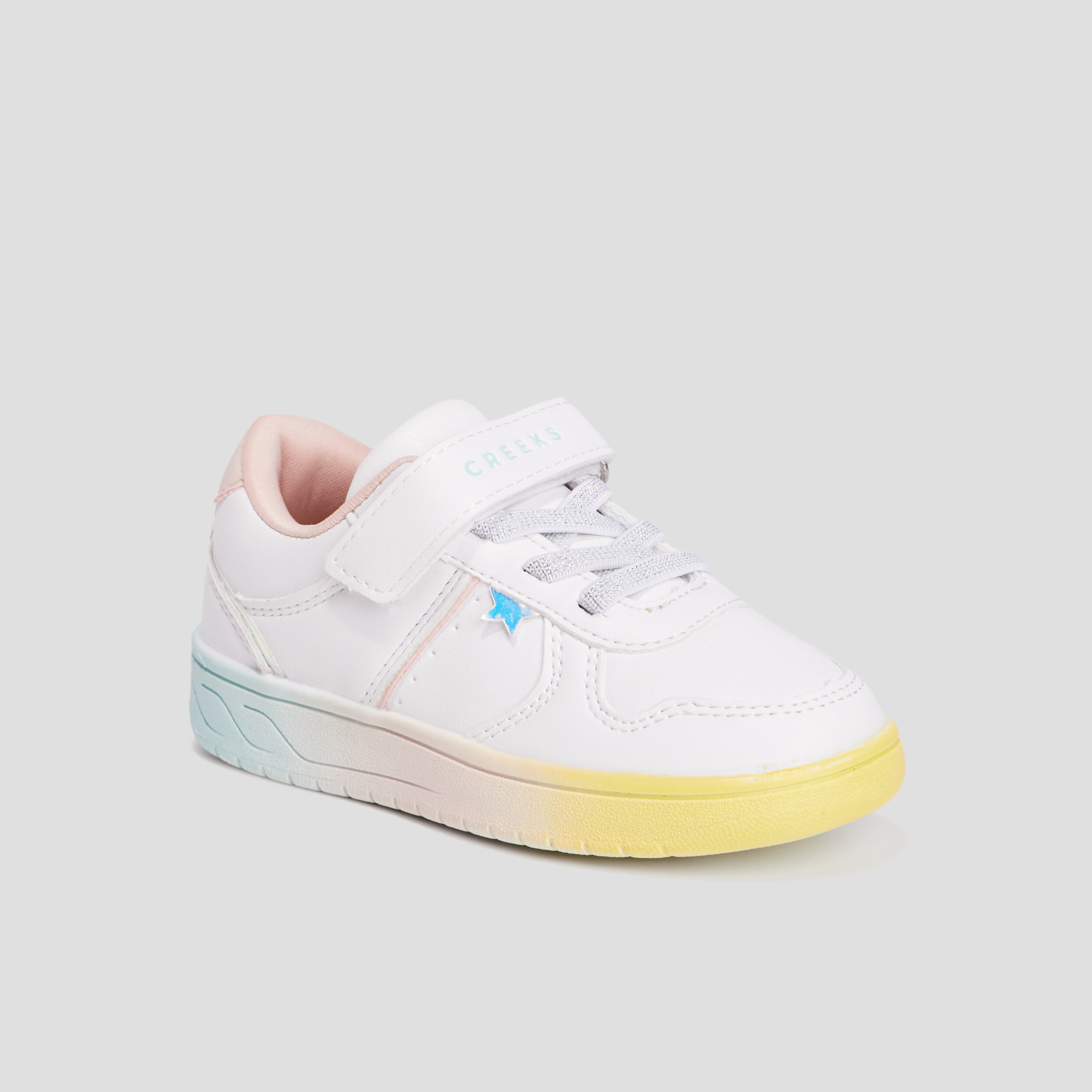 Tennis Creeks à scratch blanc fille