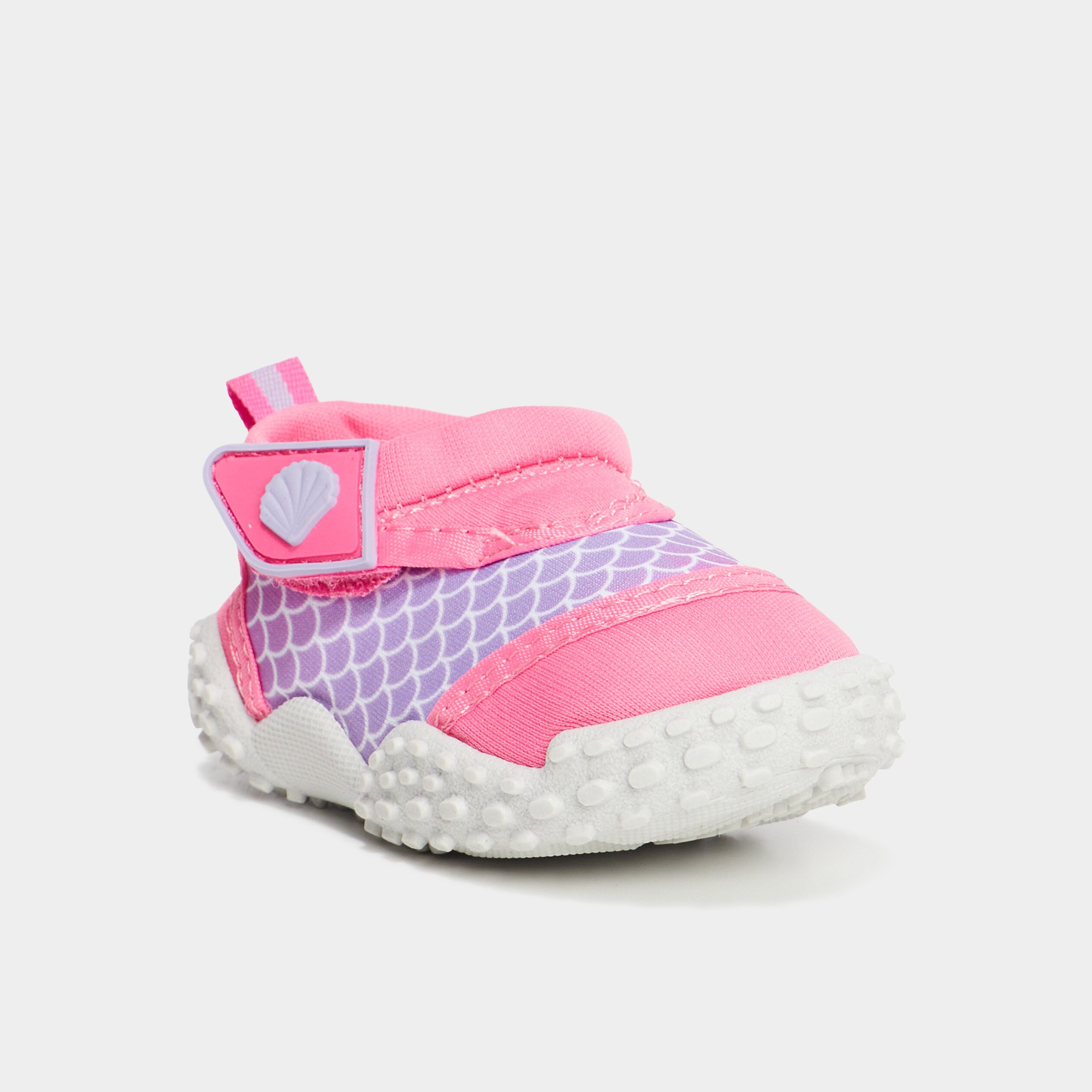Chaussures de plage a scratchs rose bebe fille