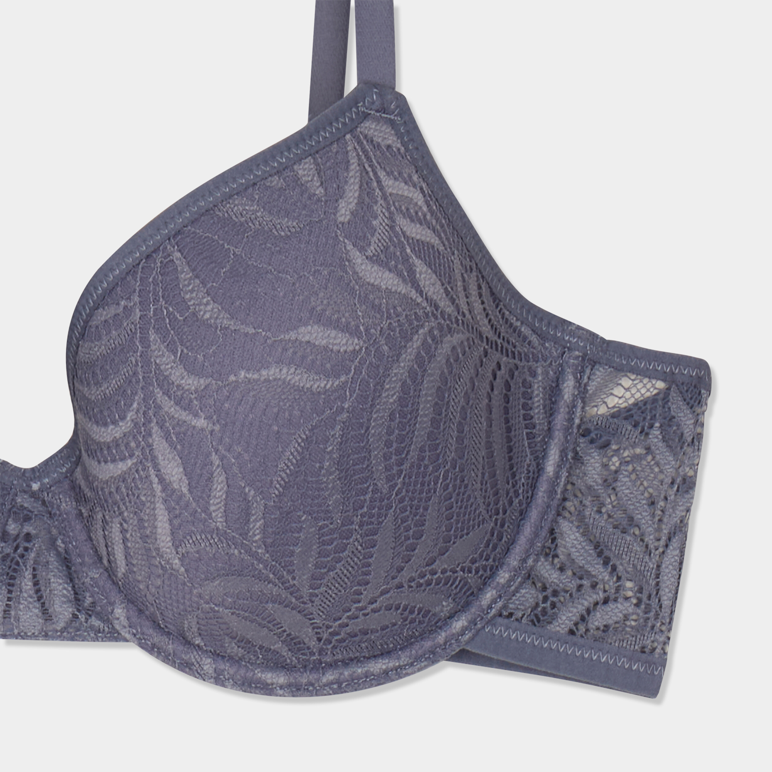 Lot 2 soutiens-gorge corbeille dentelle bleu gris femme