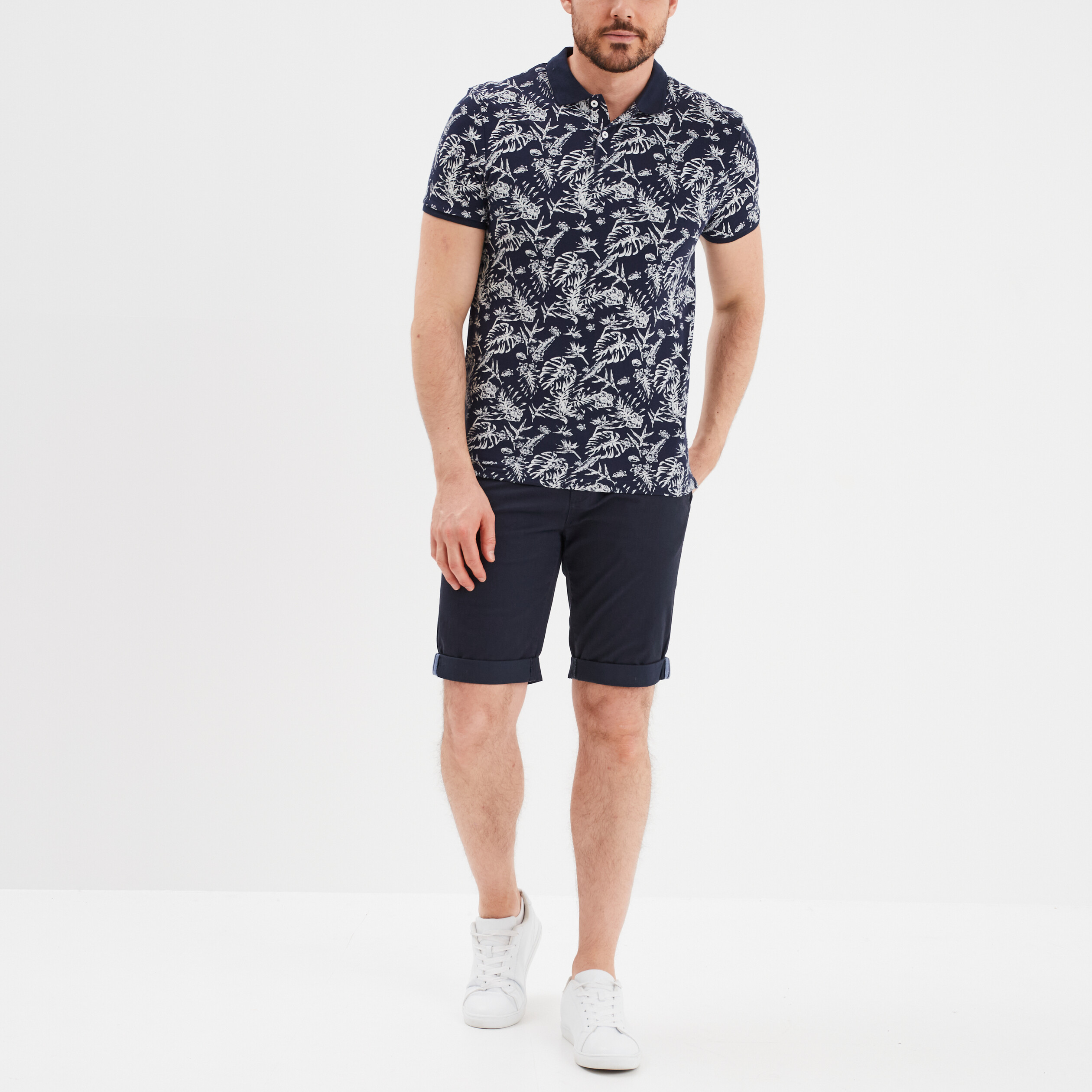 polo droit manches courtes coton bleu marine homme Polo droit manches courtes coton bleu marine homme