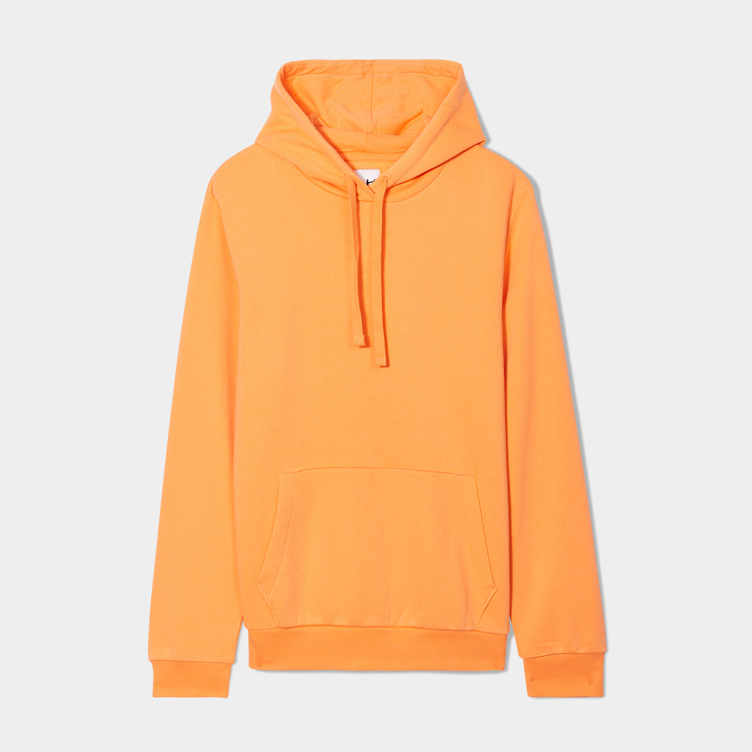 Sweat molleton à capuche hoodie orange corail homme
