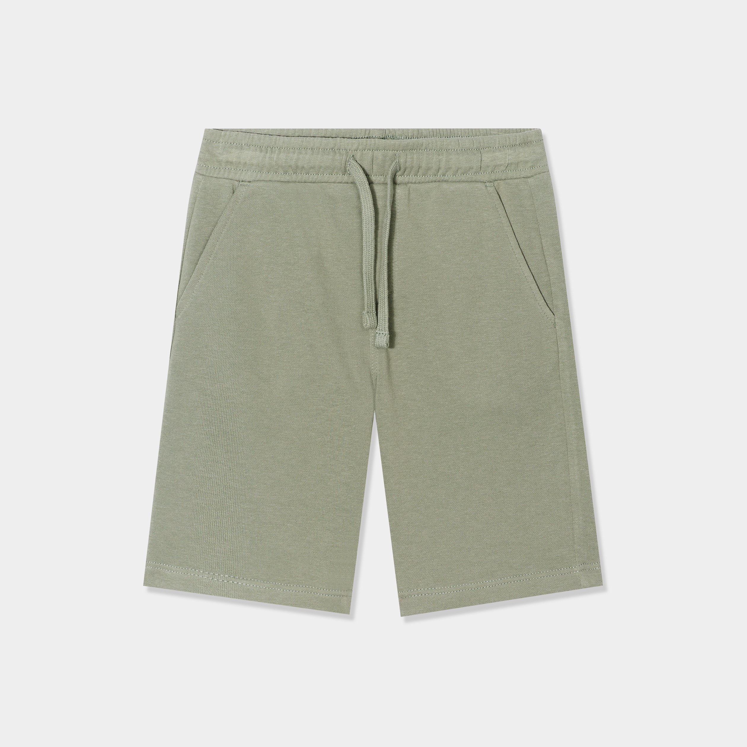 bermuda de jogging taille elastiquee vert kaki garcon Bermuda de jogging taille élastiquée vert kaki garçon