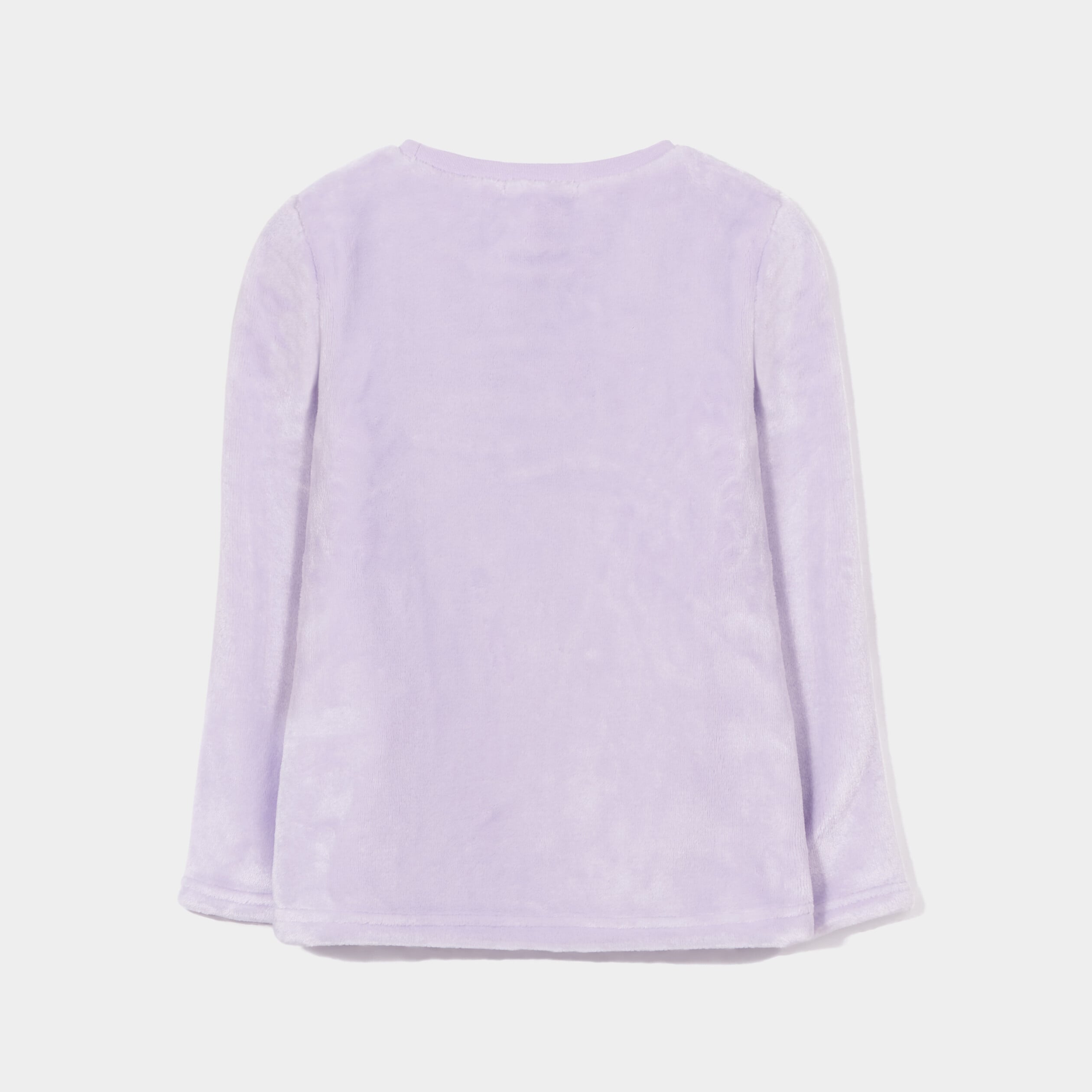 Ensemble pyjama 2 pi&egrave;ces velours violet clair fille