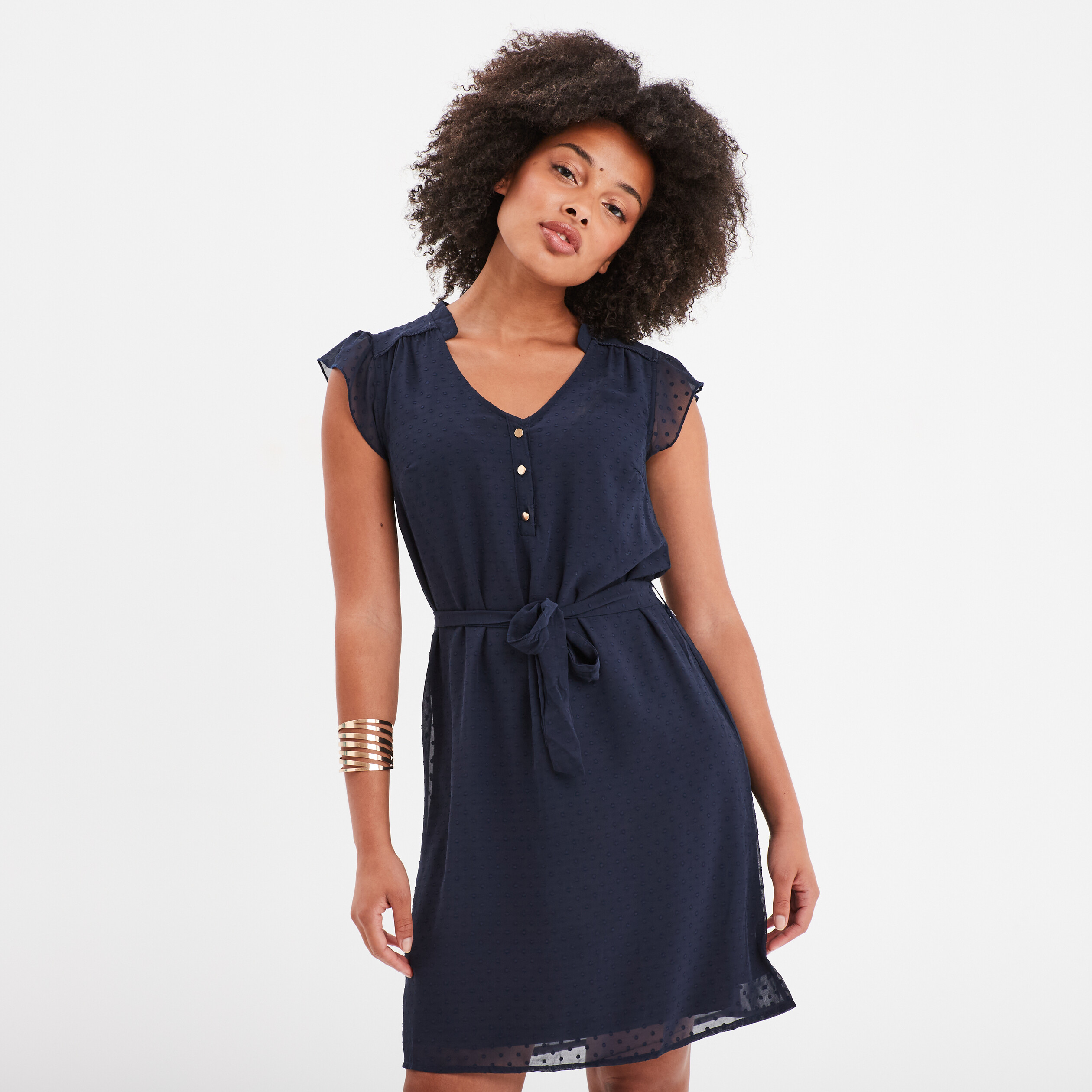 Robe manche plumetis hotsell
