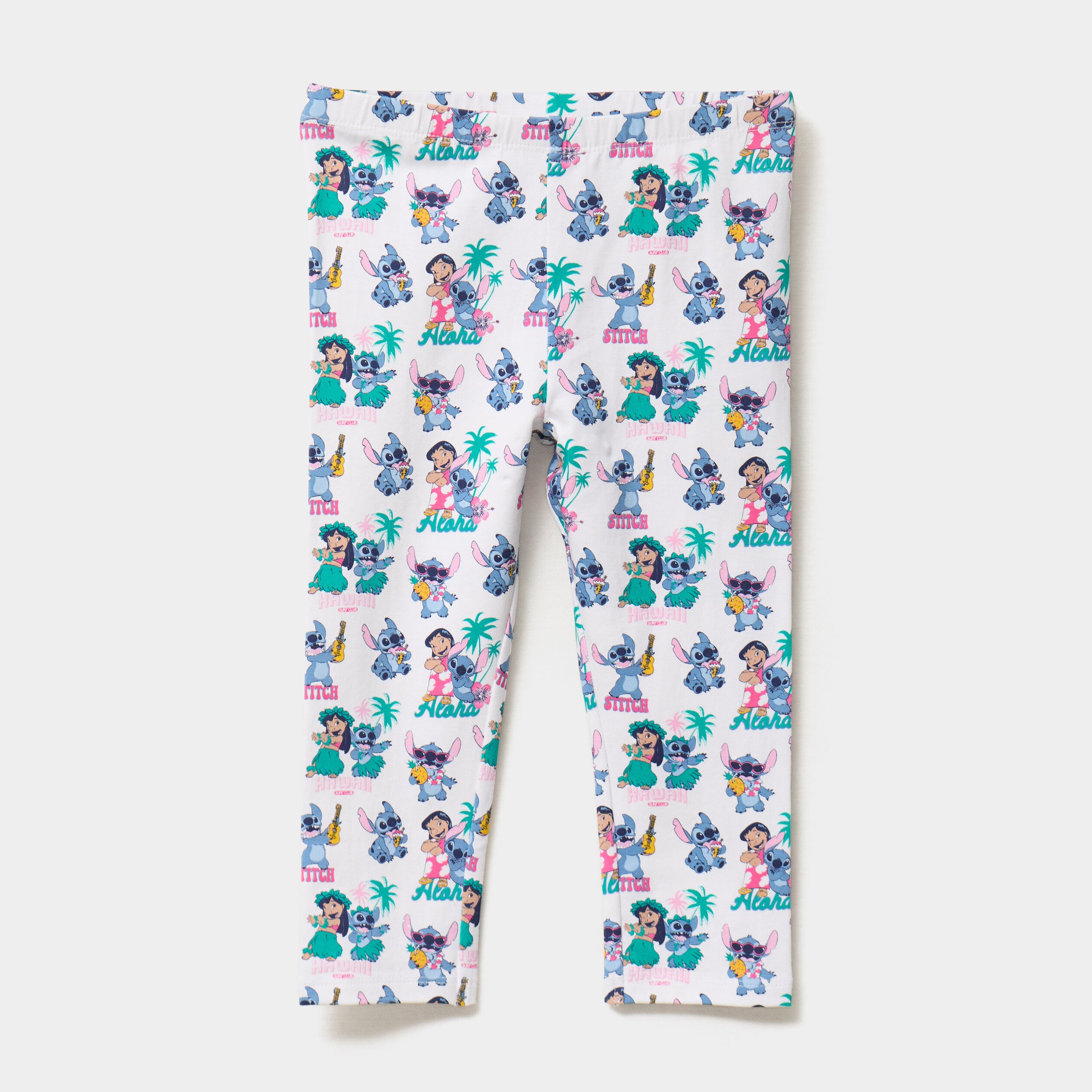 legging corsaire coton stitch blanc fille Legging corsaire coton Stitch blanc fille